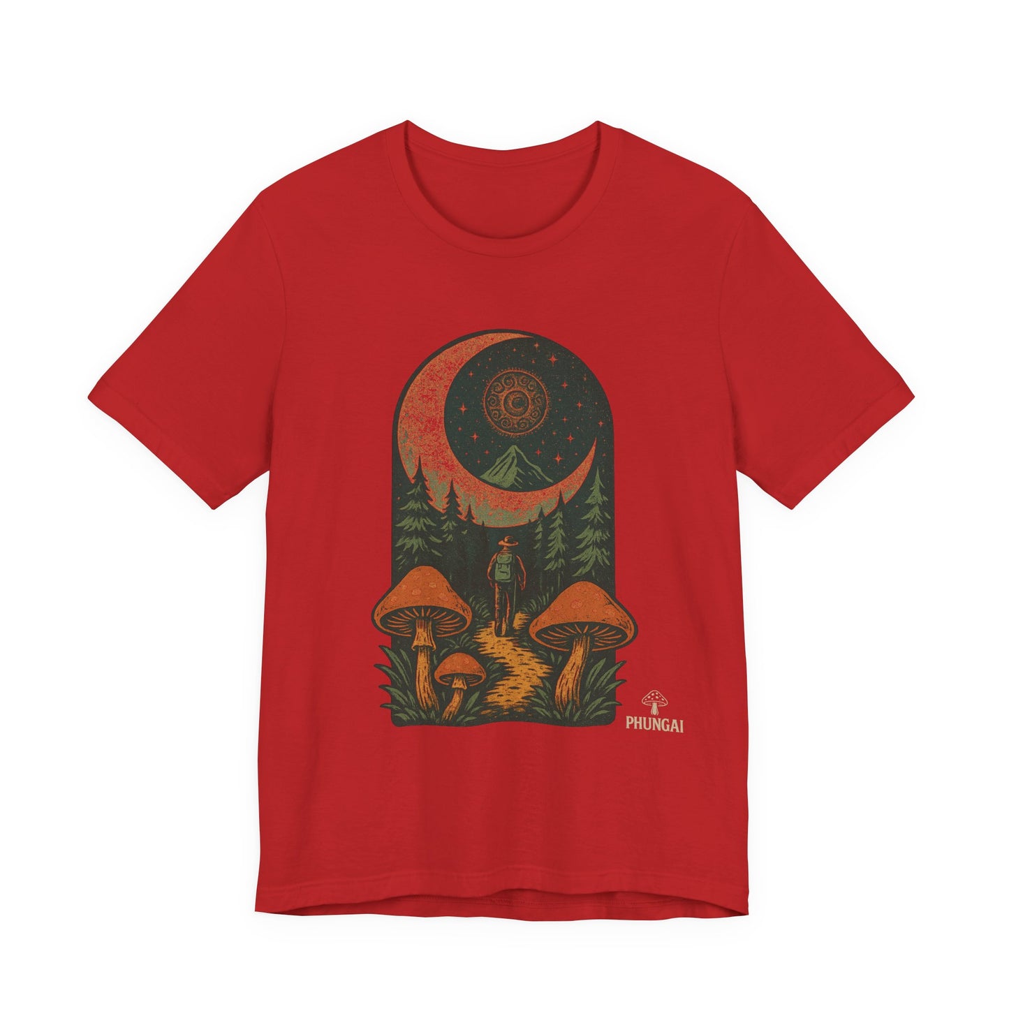 Moonlit Adventure Graphic Tee, Dreamy Unisex Tee, Nature Lover's Shirt, Gifts for Stargazers, Casual Wear, Cozy Summer Top