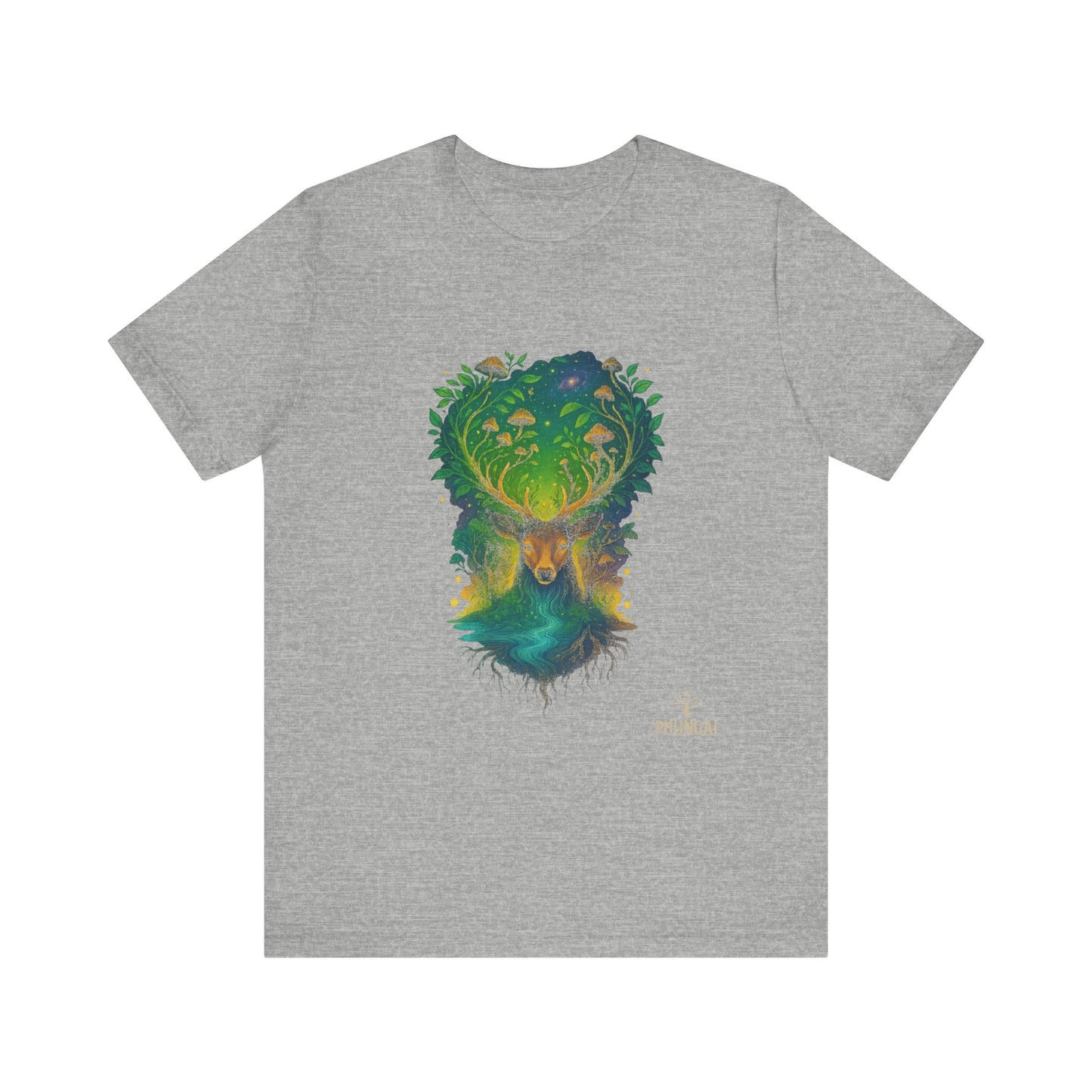 Nature's Spirit Unisex Tee, Eco-Friendly T-Shirt, Forest Animal Tee, Bohemian Shirt, Gift for Nature Lovers, Summer Wear, Wildlife Art