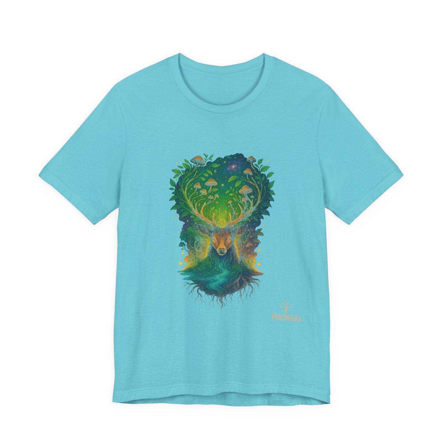 Nature's Spirit Unisex Tee, Eco-Friendly T-Shirt, Forest Animal Tee, Bohemian Shirt, Gift for Nature Lovers, Summer Wear, Wildlife Art