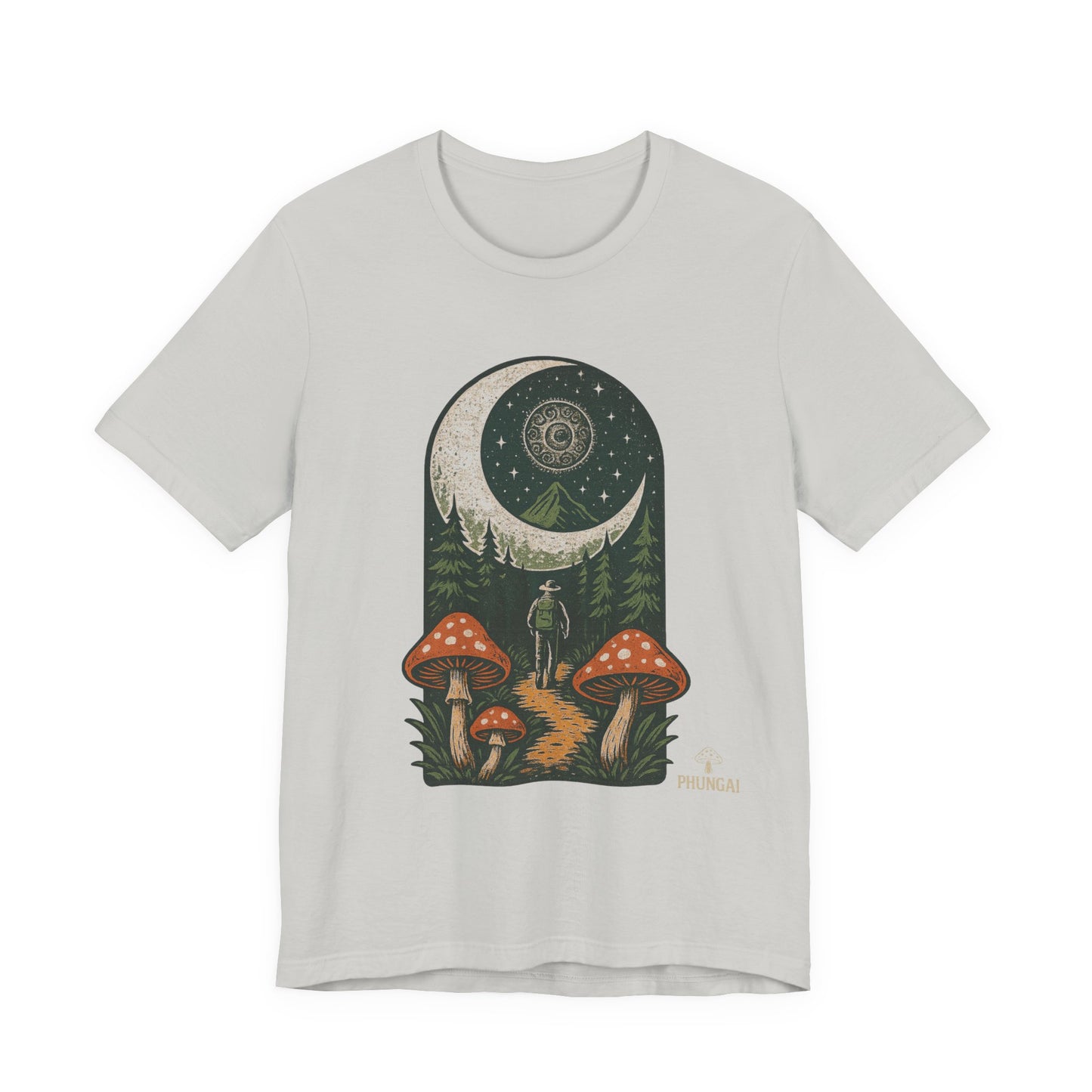 Moonlit Adventure Graphic Tee, Dreamy Unisex Tee, Nature Lover's Shirt, Gifts for Stargazers, Casual Wear, Cozy Summer Top