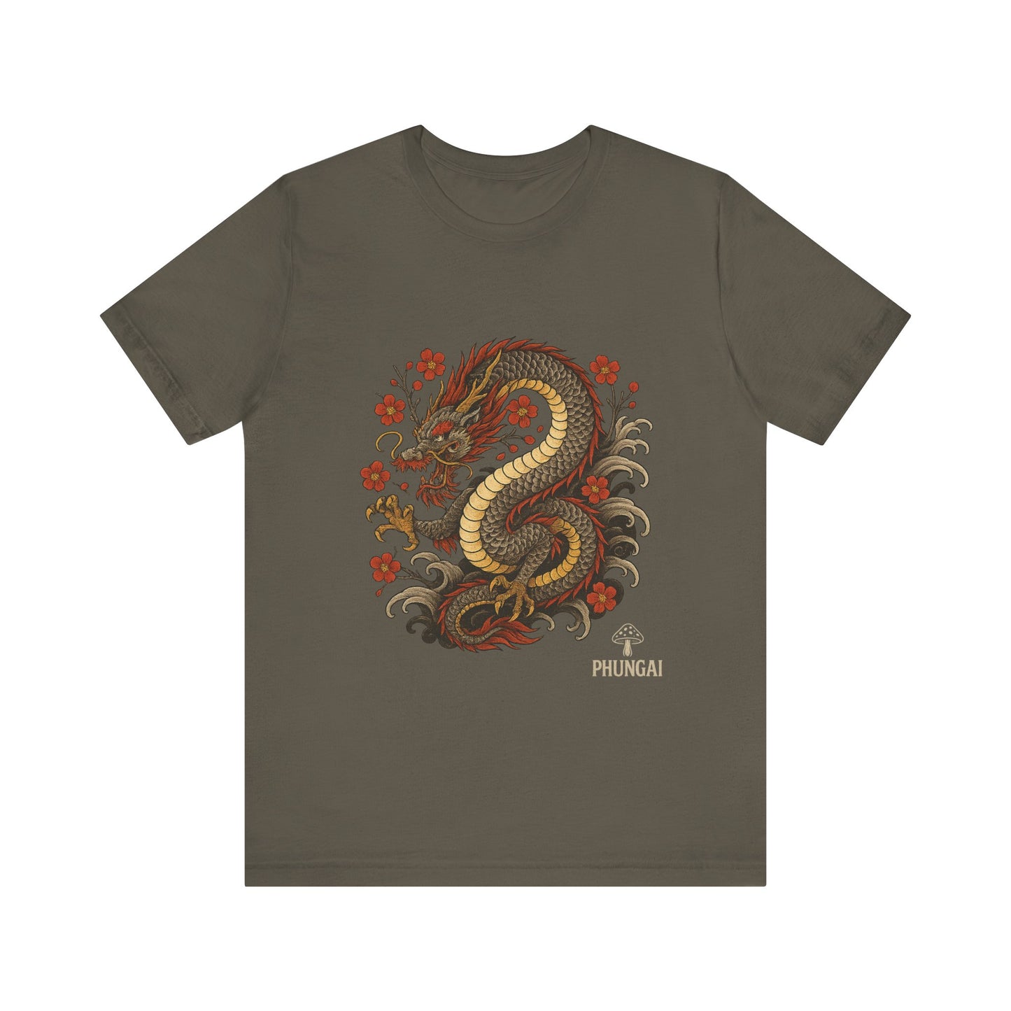 Dragon Art Unisex Tee | Casual Streetwear, Nature Lover Gift, Eco-Friendly Apparel, Festival Wear, Anime Merchandise