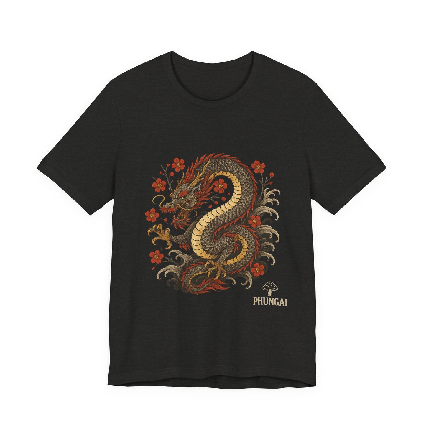 Dragon Art Unisex Tee | Casual Streetwear, Nature Lover Gift, Eco-Friendly Apparel, Festival Wear, Anime Merchandise