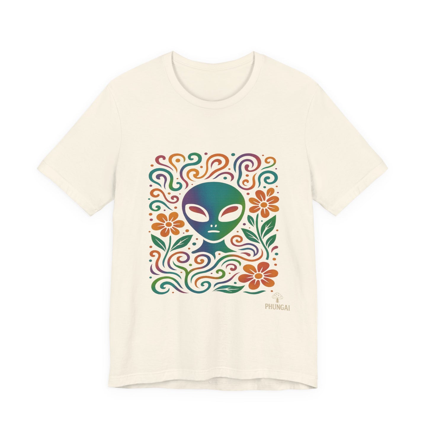 Alien Floral Short Sleeve Tee | Fun Graphic T-Shirt for Unisex | Perfect for Festivals, Vacations, and Everyday Wear | Gift for UFO [...]