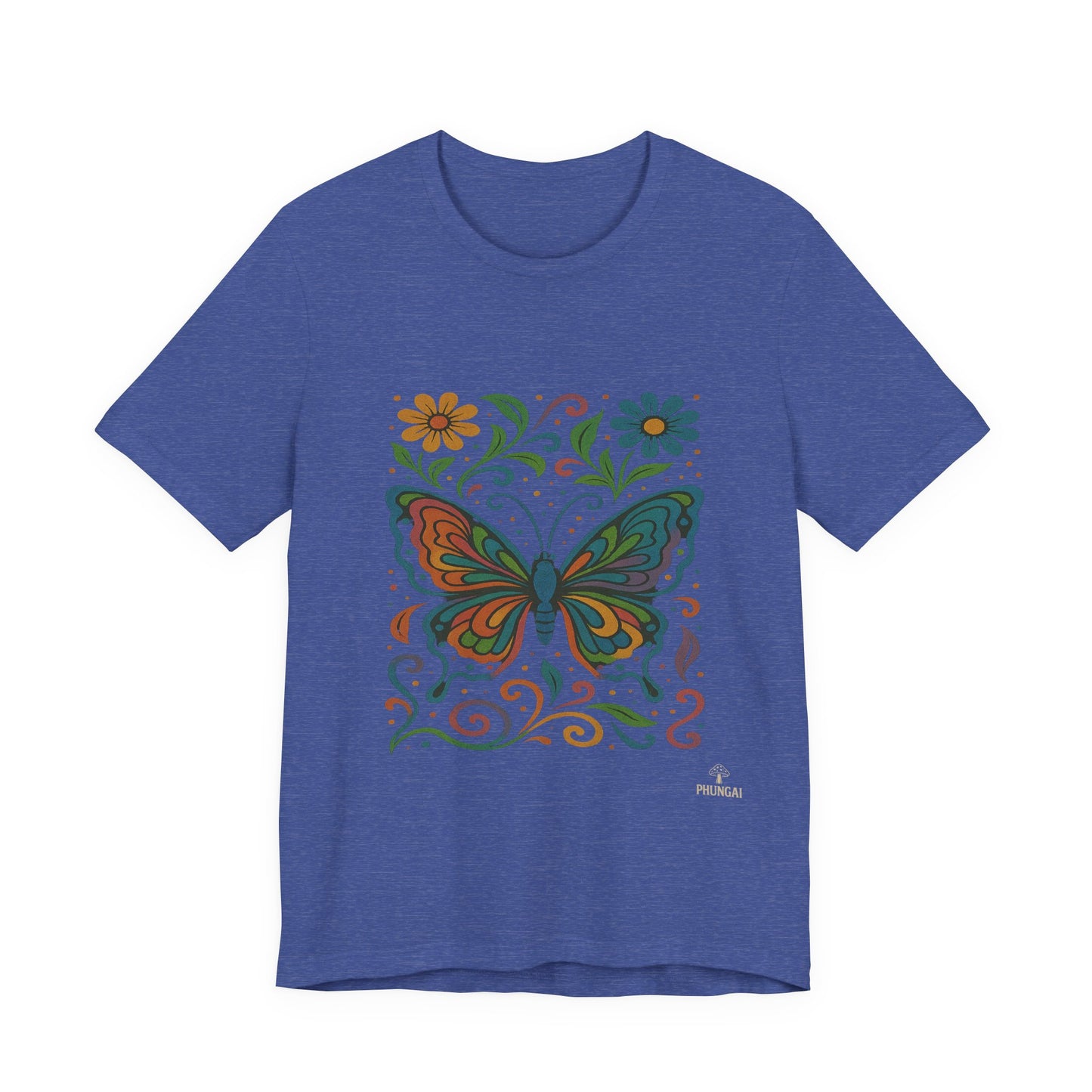 Butterfly Floral Unisex Tee: Vibrant Nature-Inspired T-Shirt for Nature Lovers, Gift for Birthdays, Mother's Day, Eco-Friendly Apparel