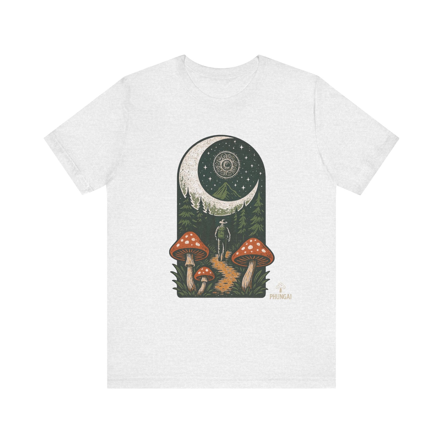 Moonlit Adventure Graphic Tee, Dreamy Unisex Tee, Nature Lover's Shirt, Gifts for Stargazers, Casual Wear, Cozy Summer Top