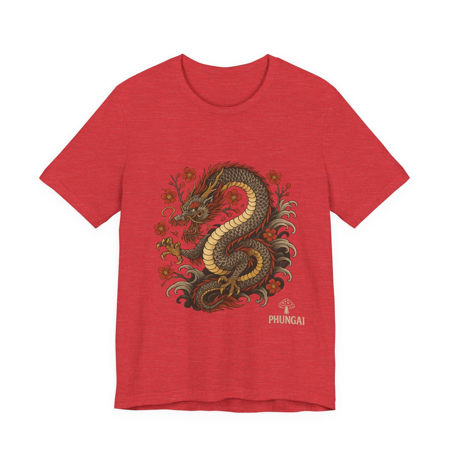 Dragon Art Unisex Tee | Casual Streetwear, Nature Lover Gift, Eco-Friendly Apparel, Festival Wear, Anime Merchandise