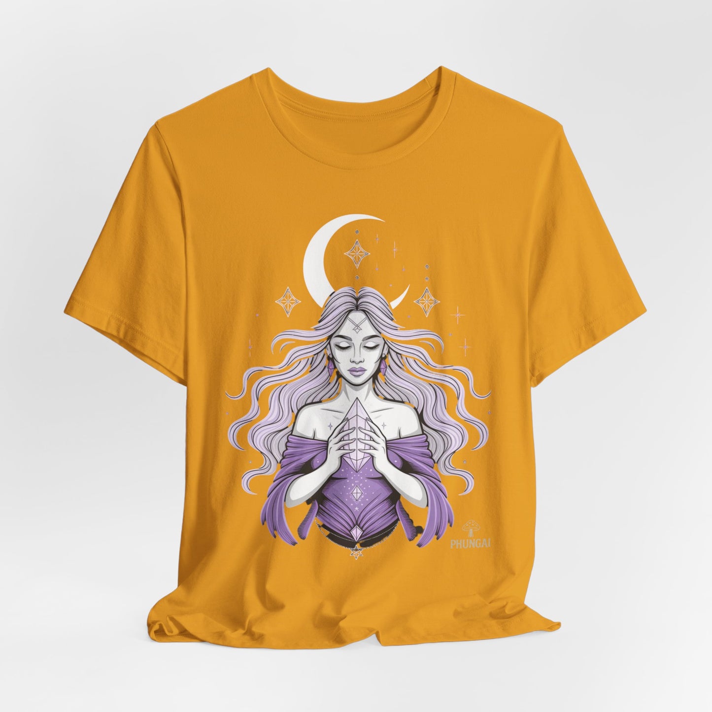 Mystic Violet Oracle Tee — Spiritual Meditation T-Shirt