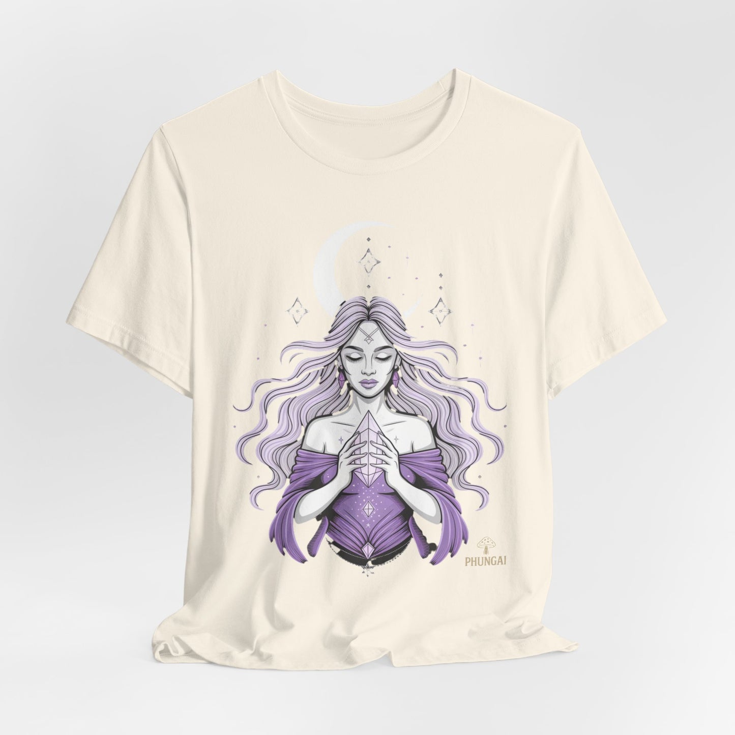 Mystic Violet Oracle Tee — Spiritual Meditation T-Shirt