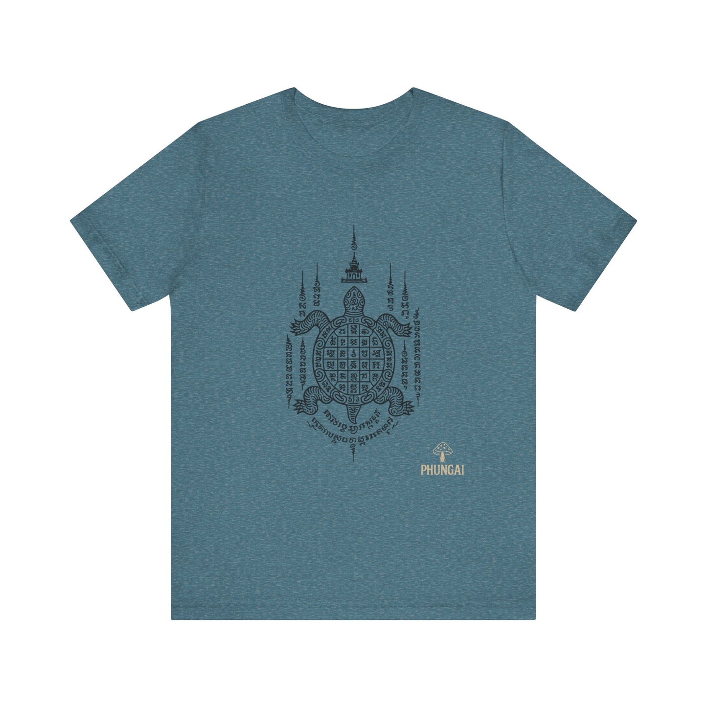 Spiritual Turtle Graphic Tee, Unisex Short Sleeve Shirt, Mindfulness Gift, Boho Fashion, Meditation Wear