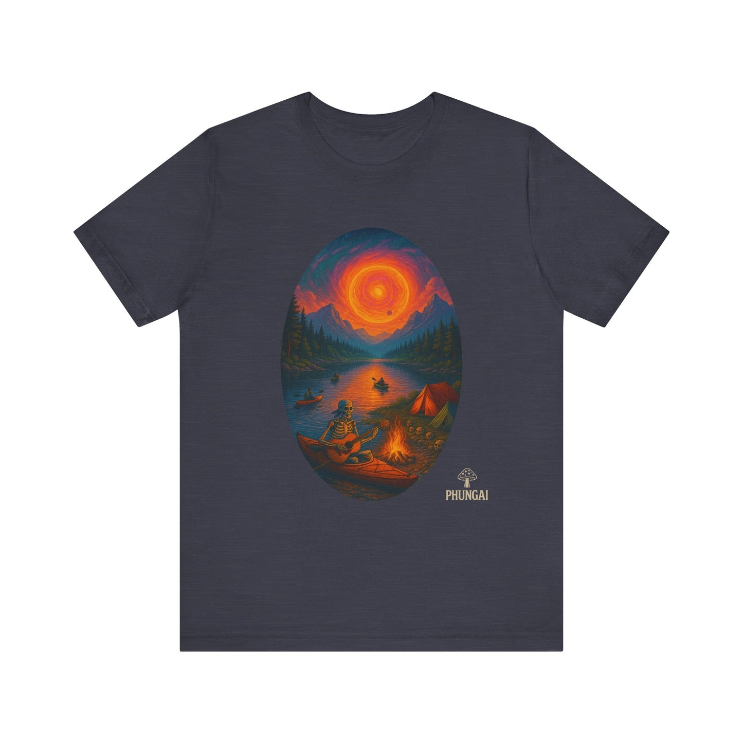 Sunset Adventure Unisex Jersey Tee | Camping Shirt, Outdoor Apparel, Nature Lover Gift, Festival Wear, Summer Top