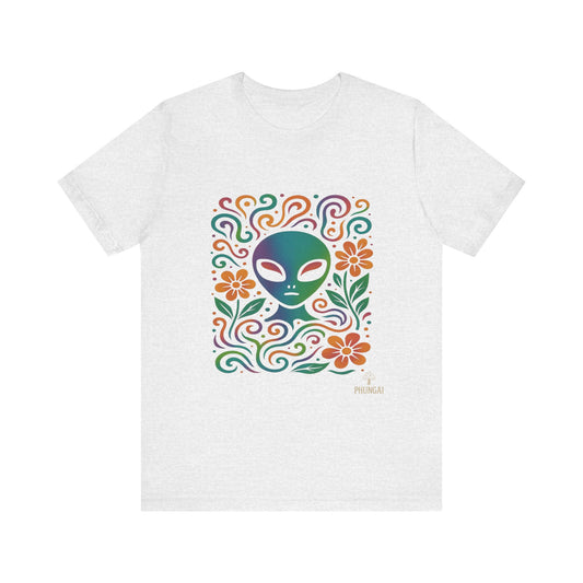 Alien Floral Short Sleeve Tee | Fun Graphic T-Shirt for Unisex | Perfect for Festivals, Vacations, and Everyday Wear | Gift for UFO [...]
