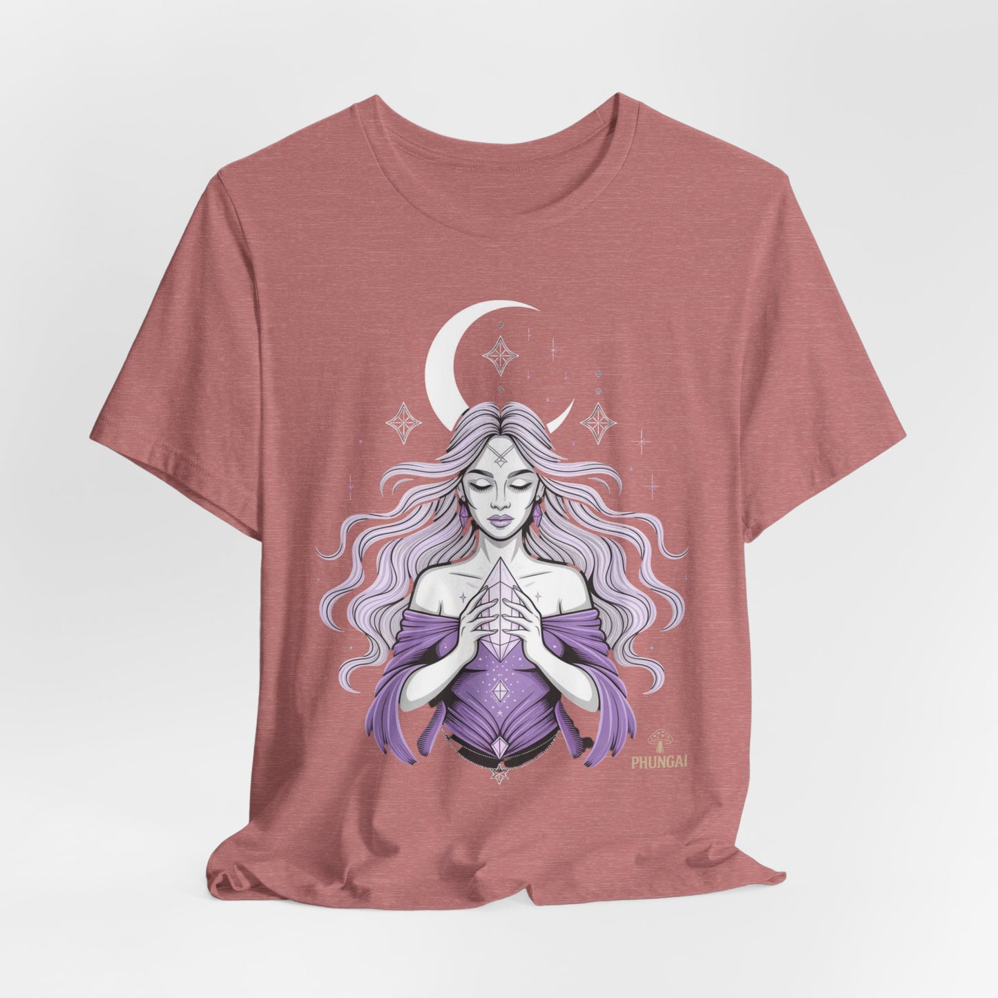 Mystic Violet Oracle Tee — Spiritual Meditation T-Shirt
