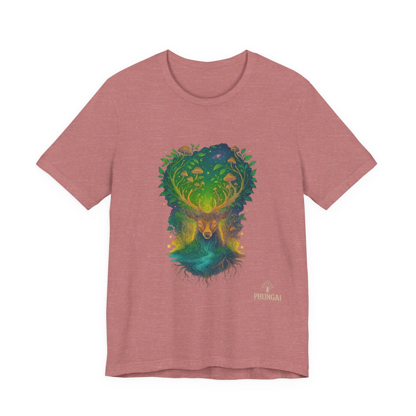 Nature's Spirit Unisex Tee, Eco-Friendly T-Shirt, Forest Animal Tee, Bohemian Shirt, Gift for Nature Lovers, Summer Wear, Wildlife Art
