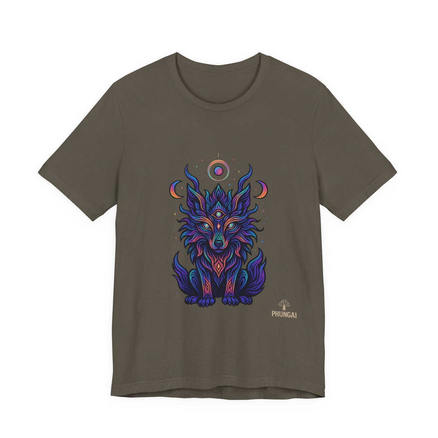 Mystical Wolf Graphic Tee | Boho Vibes, Unisex Shirt, Perfect Gift for Animal Lovers, Spiritual Style, Everyday Wear