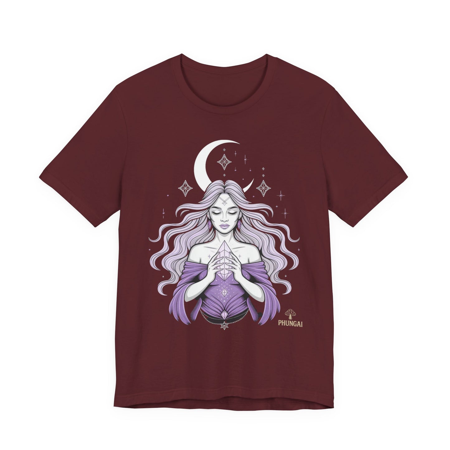 Mystic Violet Oracle Tee — Spiritual Meditation T-Shirt