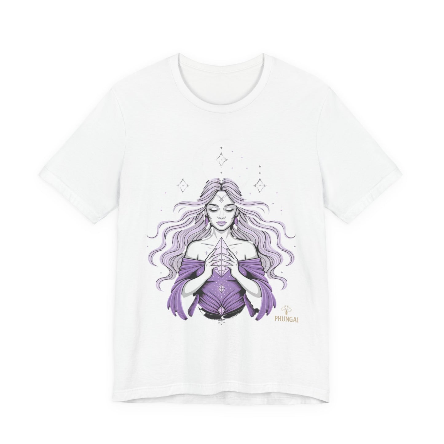 Mystic Violet Oracle Tee — Spiritual Meditation T-Shirt