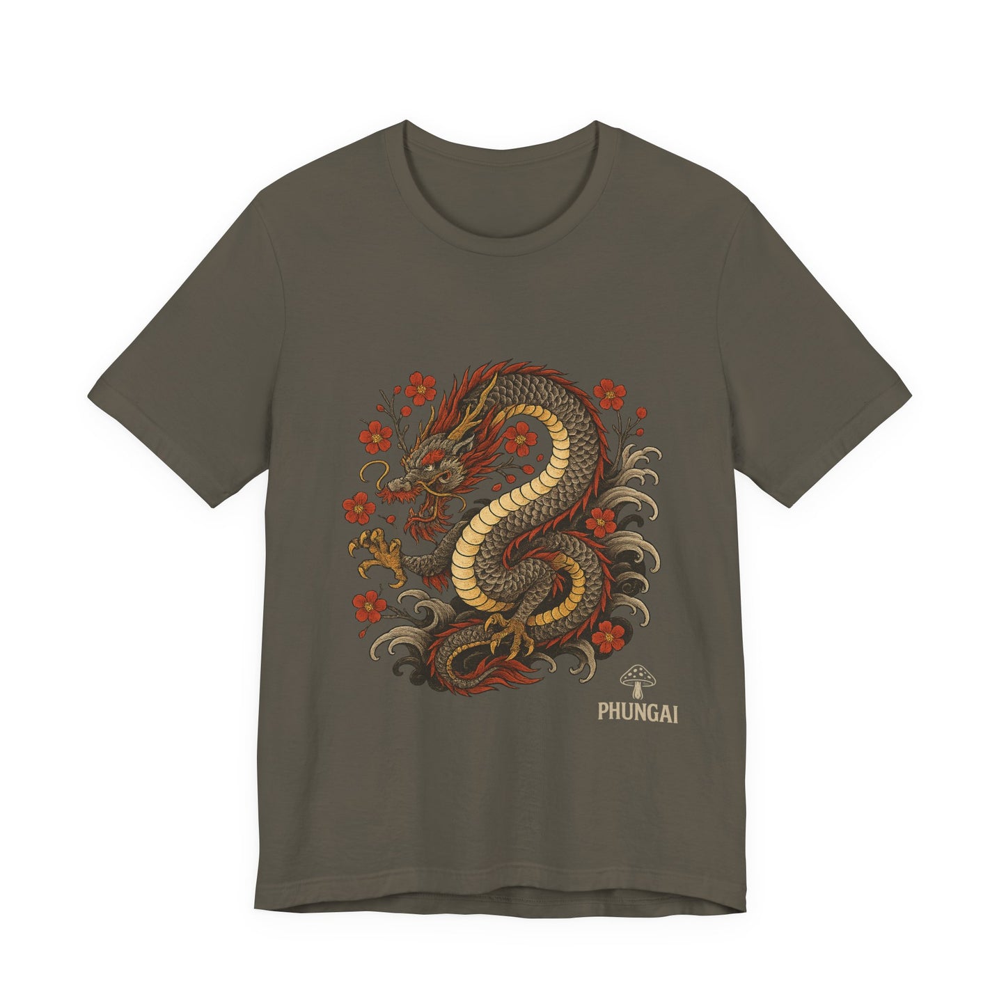 Dragon Art Unisex Tee | Casual Streetwear, Nature Lover Gift, Eco-Friendly Apparel, Festival Wear, Anime Merchandise