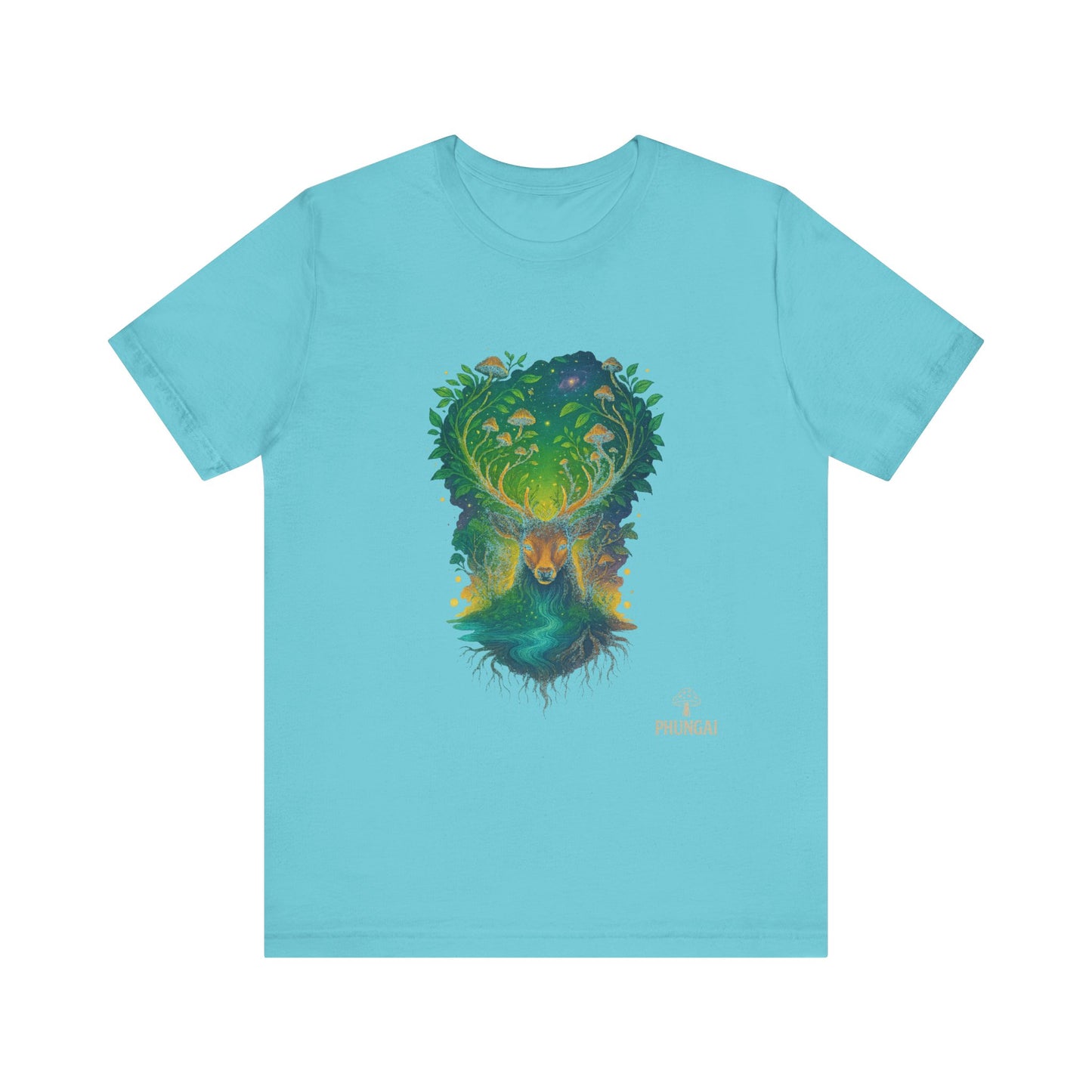 Nature's Spirit Unisex Tee, Eco-Friendly T-Shirt, Forest Animal Tee, Bohemian Shirt, Gift for Nature Lovers, Summer Wear, Wildlife Art