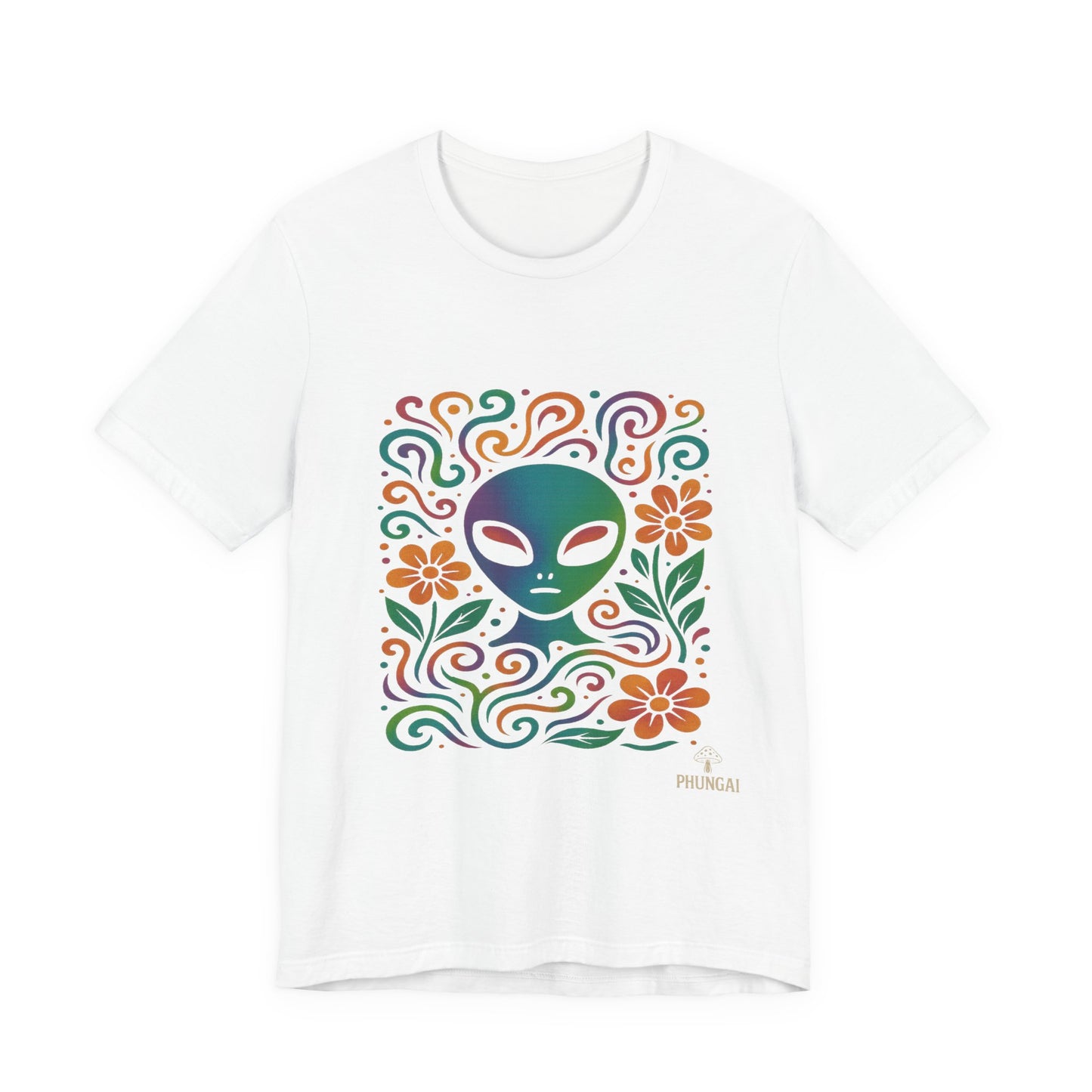 Alien Floral Short Sleeve Tee | Fun Graphic T-Shirt for Unisex | Perfect for Festivals, Vacations, and Everyday Wear | Gift for UFO [...]