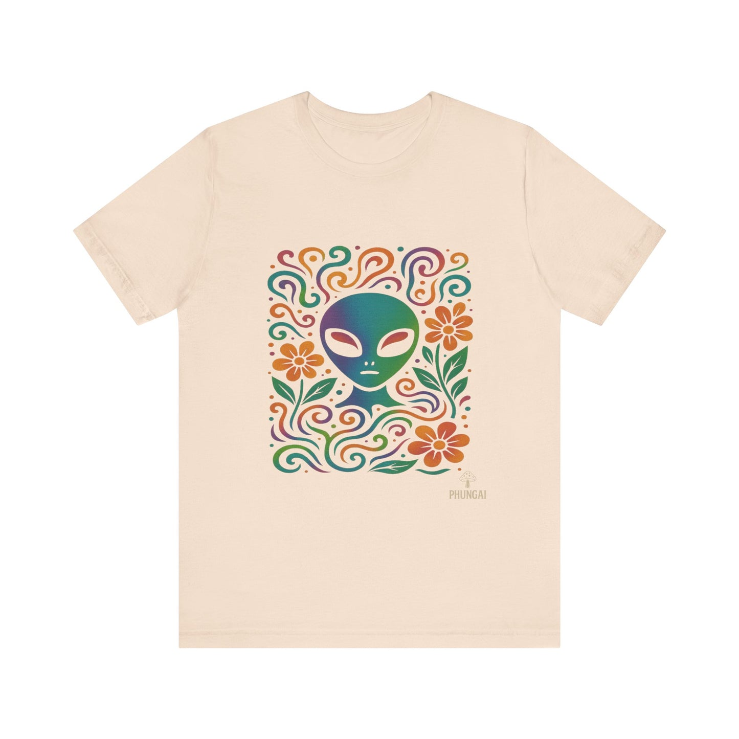 Alien Floral Short Sleeve Tee | Fun Graphic T-Shirt for Unisex | Perfect for Festivals, Vacations, and Everyday Wear | Gift for UFO [...]