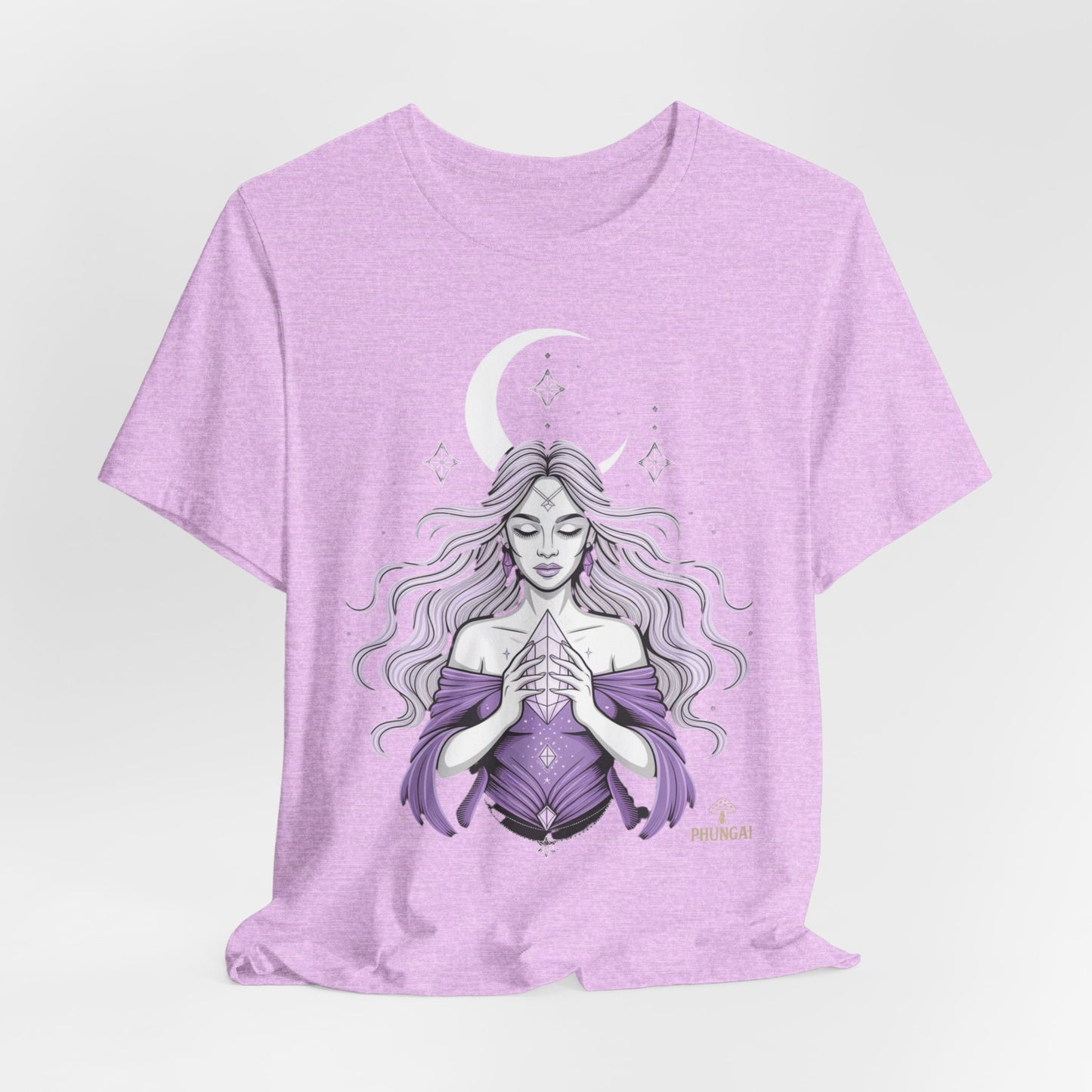 Mystic Violet Oracle Tee — Spiritual Meditation T-Shirt
