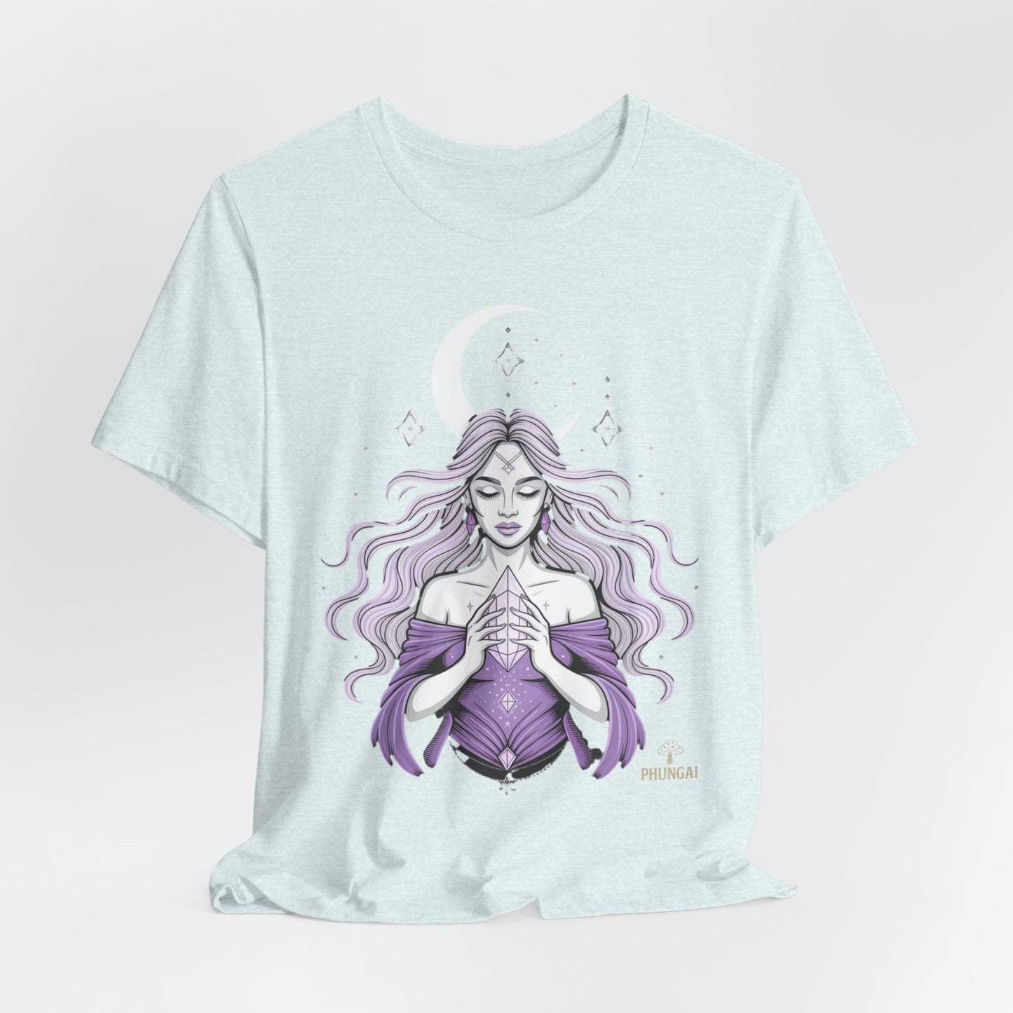 Mystic Violet Oracle Tee — Spiritual Meditation T-Shirt