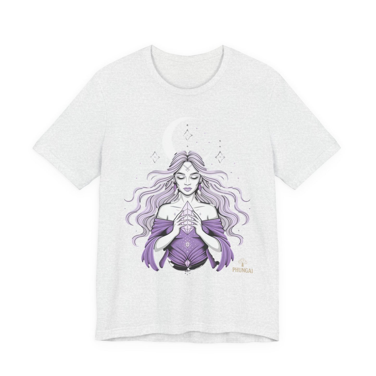 Mystic Violet Oracle Tee — Spiritual Meditation T-Shirt