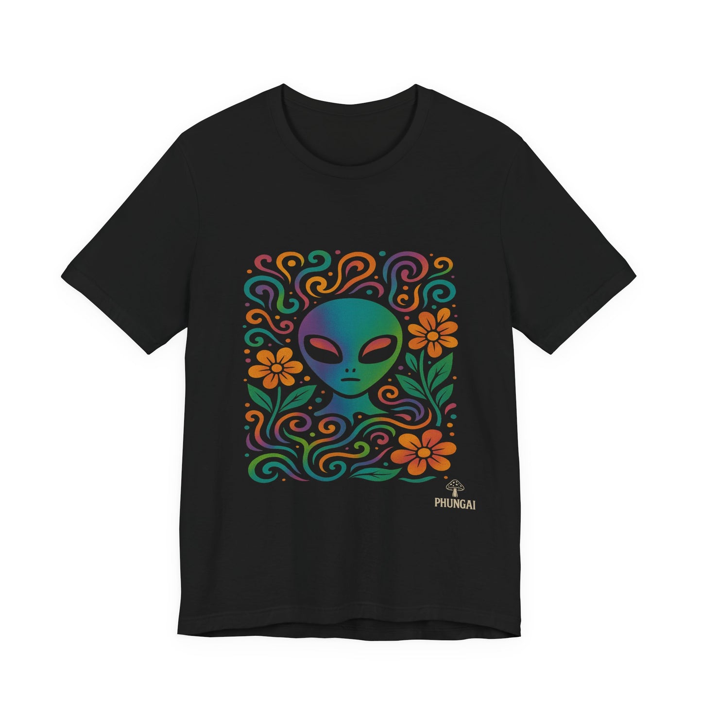 Alien Floral Short Sleeve Tee | Fun Graphic T-Shirt for Unisex | Perfect for Festivals, Vacations, and Everyday Wear | Gift for UFO [...]