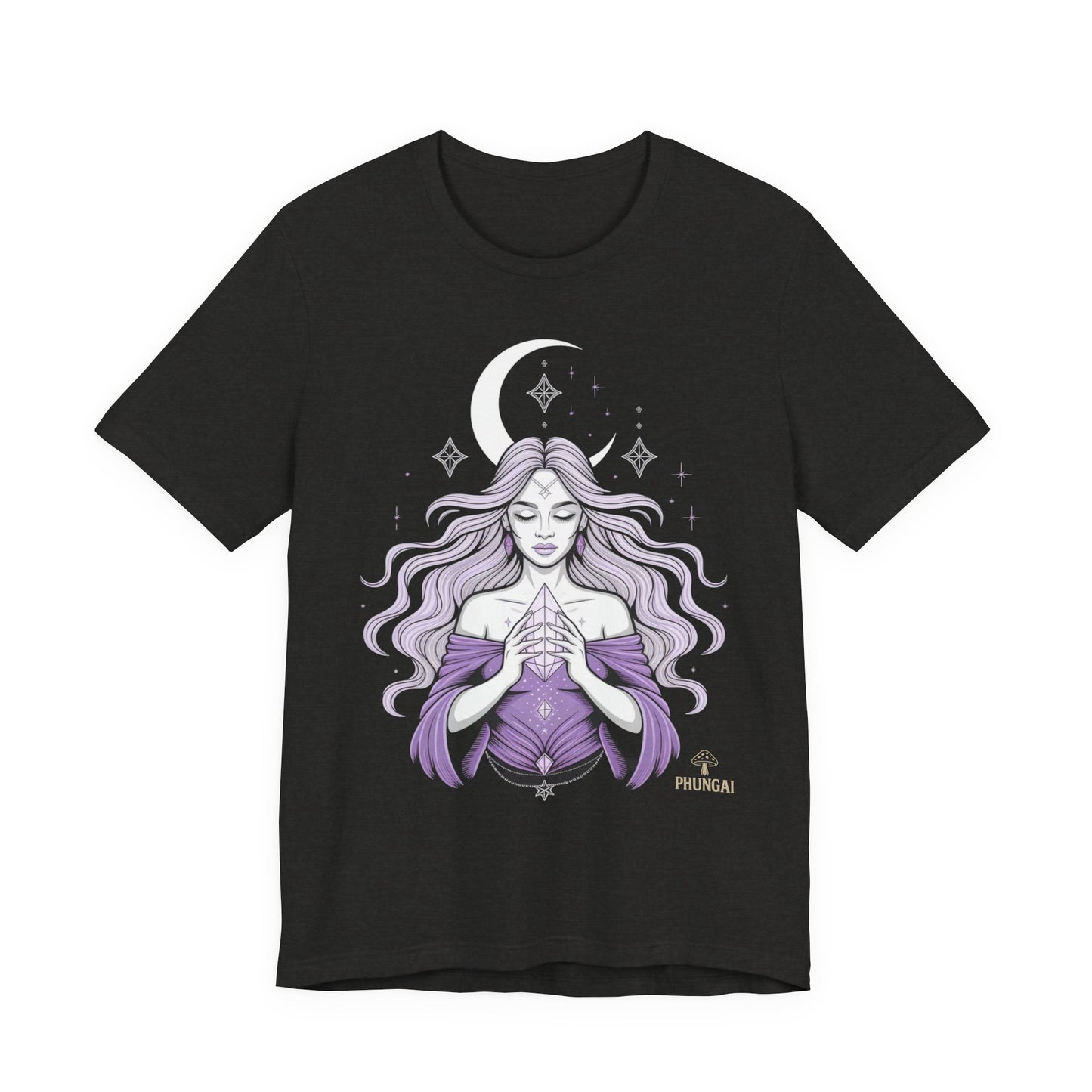 Mystic Violet Oracle Tee — Spiritual Meditation T-Shirt