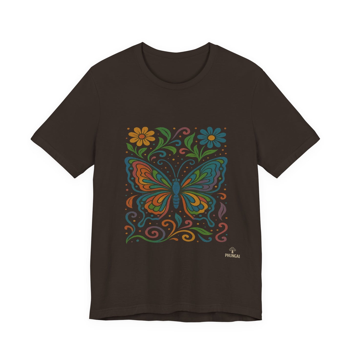 Butterfly Floral Unisex Tee: Vibrant Nature-Inspired T-Shirt for Nature Lovers, Gift for Birthdays, Mother's Day, Eco-Friendly Apparel