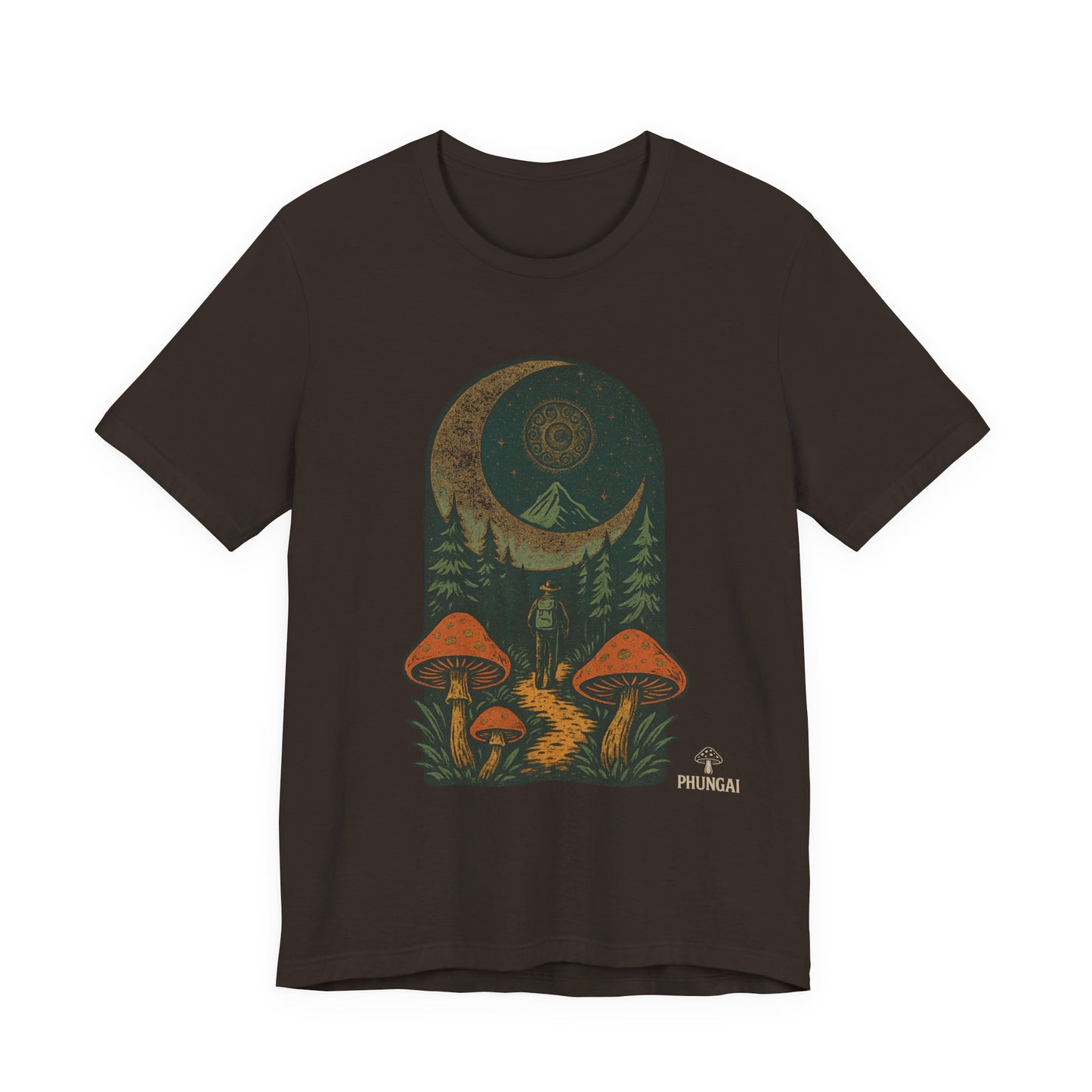 Moonlit Adventure Graphic Tee, Dreamy Unisex Tee, Nature Lover's Shirt, Gifts for Stargazers, Casual Wear, Cozy Summer Top
