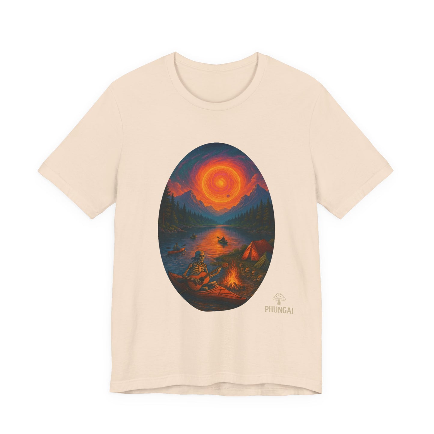 Sunset Adventure Unisex Jersey Tee | Camping Shirt, Outdoor Apparel, Nature Lover Gift, Festival Wear, Summer Top
