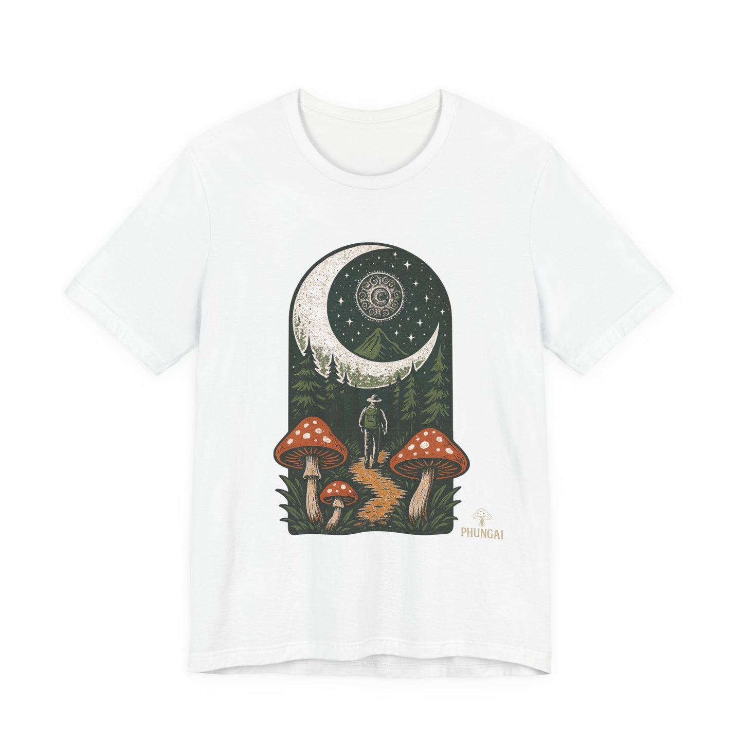 Moonlit Adventure Graphic Tee, Dreamy Unisex Tee, Nature Lover's Shirt, Gifts for Stargazers, Casual Wear, Cozy Summer Top