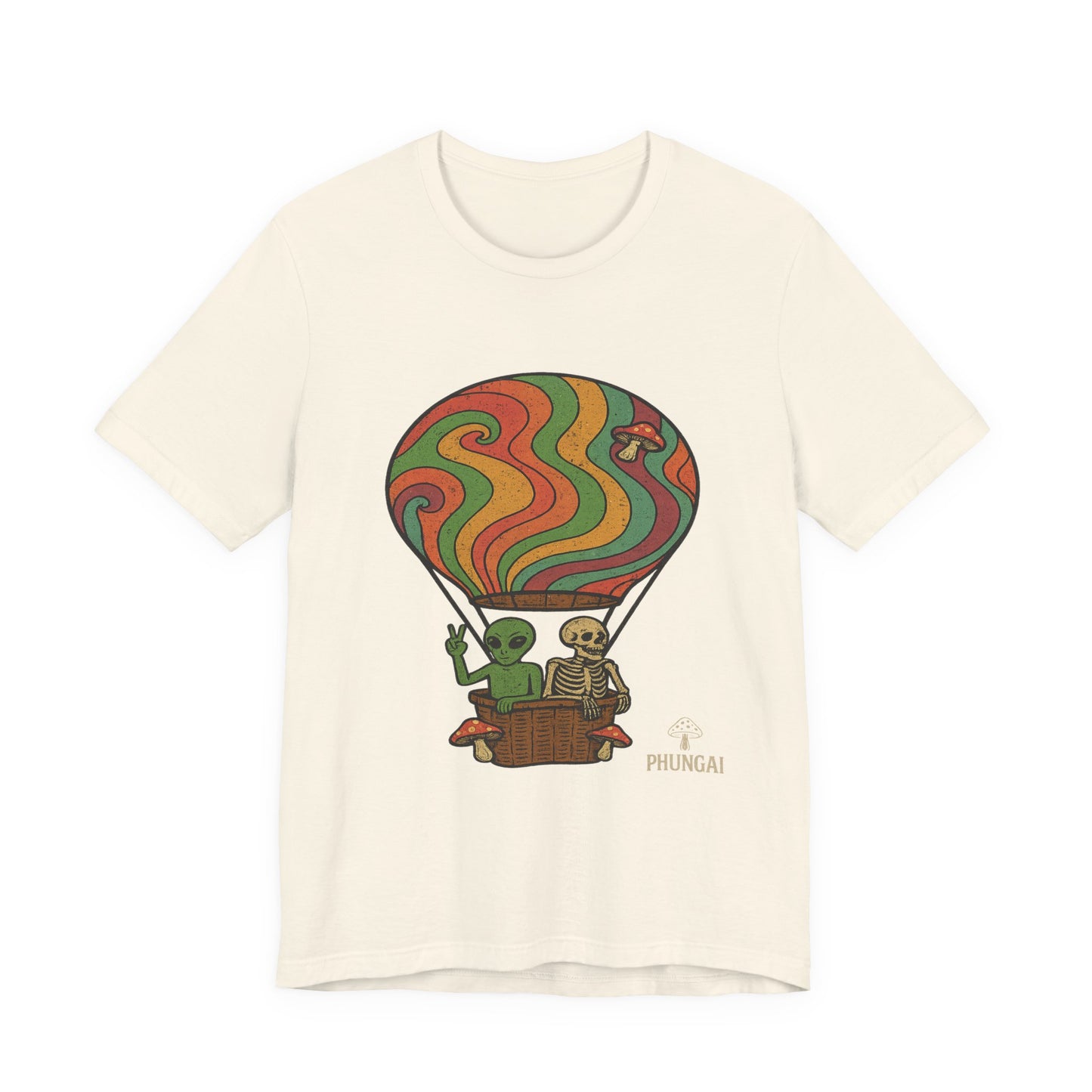 Vintage Hot Air Balloon Tee, Fun Graphic Tee, Unisex Cotton T-Shirt, Perfect Gift for Adventurers, Seasonal Wardrobe Staple