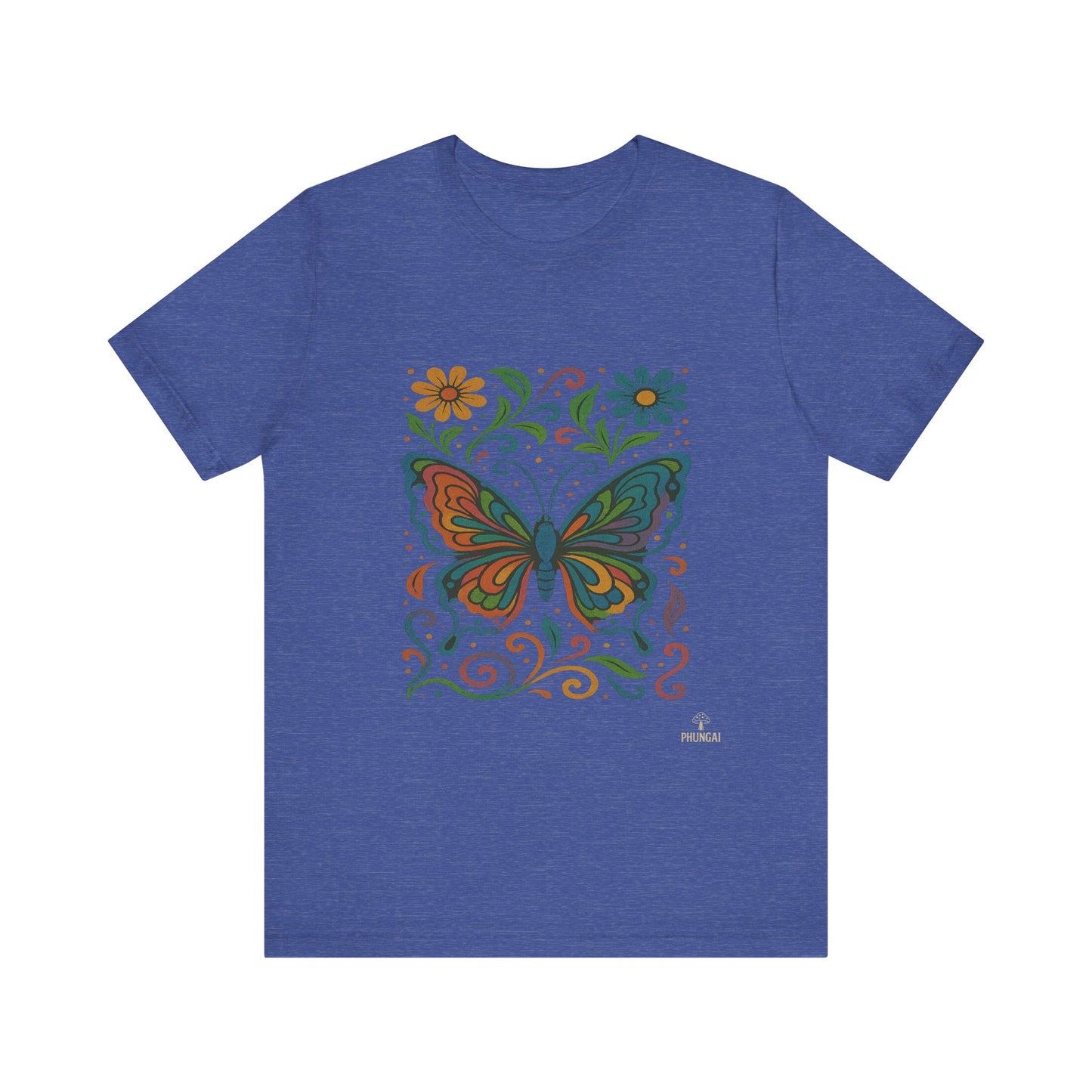 Butterfly Floral Unisex Tee: Vibrant Nature-Inspired T-Shirt for Nature Lovers, Gift for Birthdays, Mother's Day, Eco-Friendly Apparel