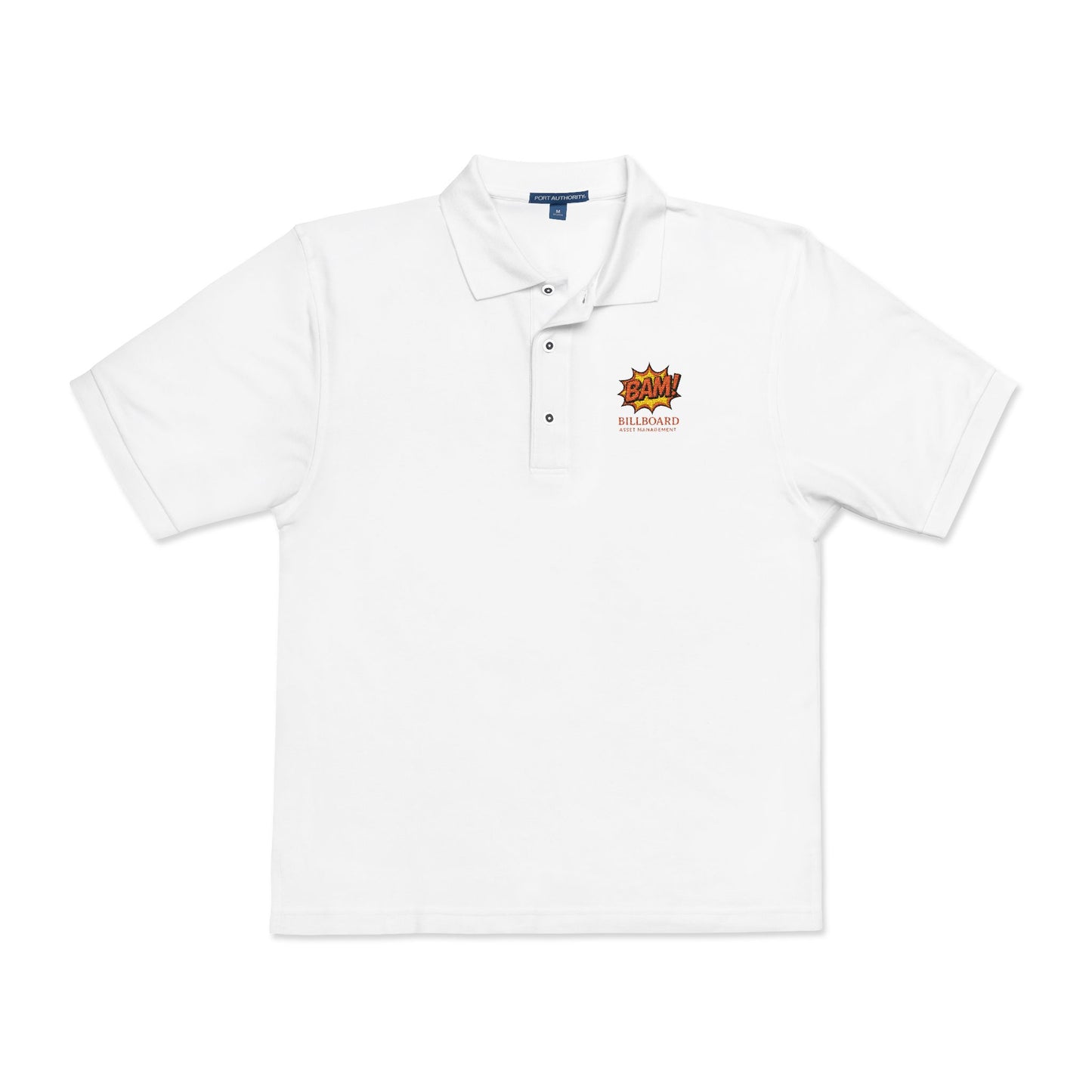 Embroidered Flame Logo Polo Shirt — Casual Black Golf Polo with "Live Fast" Accent
