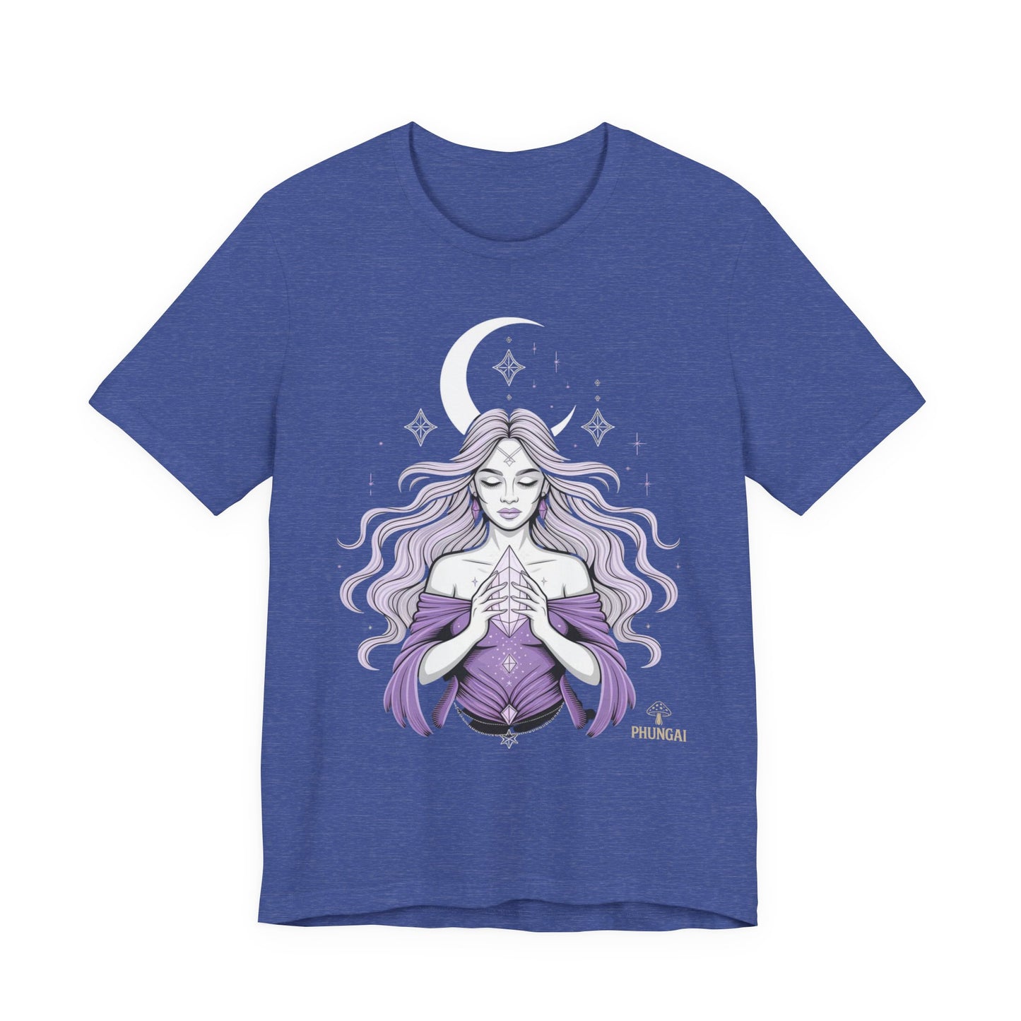 Mystic Violet Oracle Tee — Spiritual Meditation T-Shirt