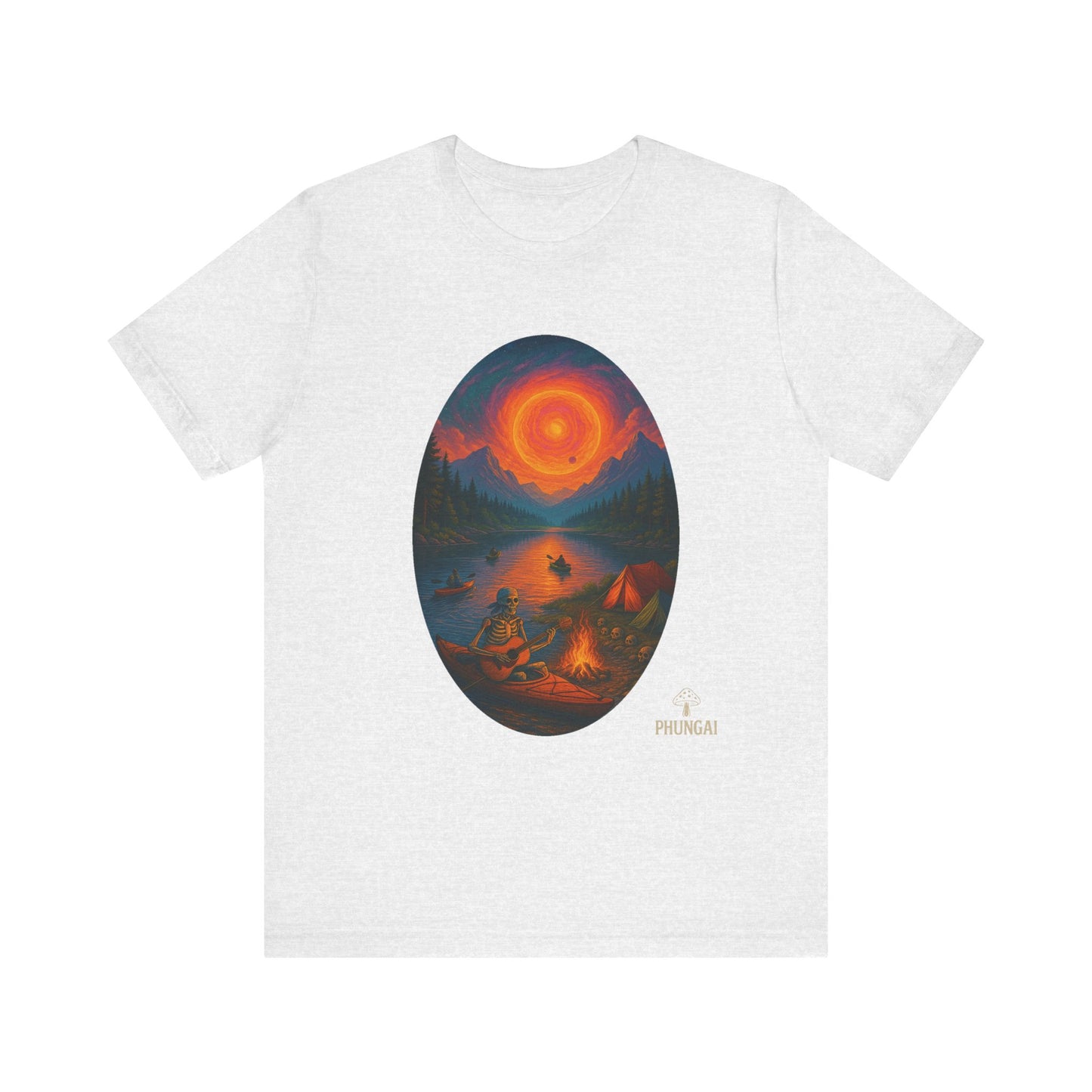 Sunset Adventure Unisex Jersey Tee | Camping Shirt, Outdoor Apparel, Nature Lover Gift, Festival Wear, Summer Top