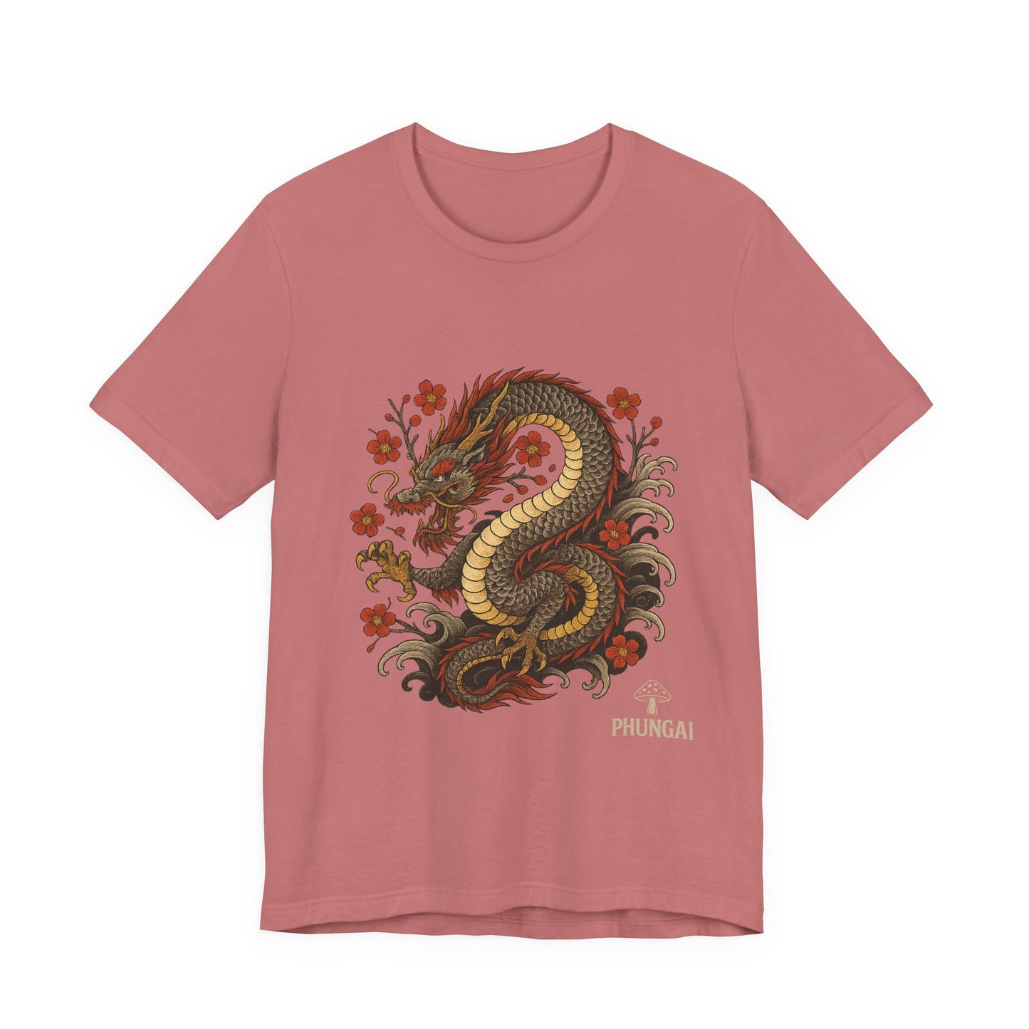 Dragon Art Unisex Tee | Casual Streetwear, Nature Lover Gift, Eco-Friendly Apparel, Festival Wear, Anime Merchandise