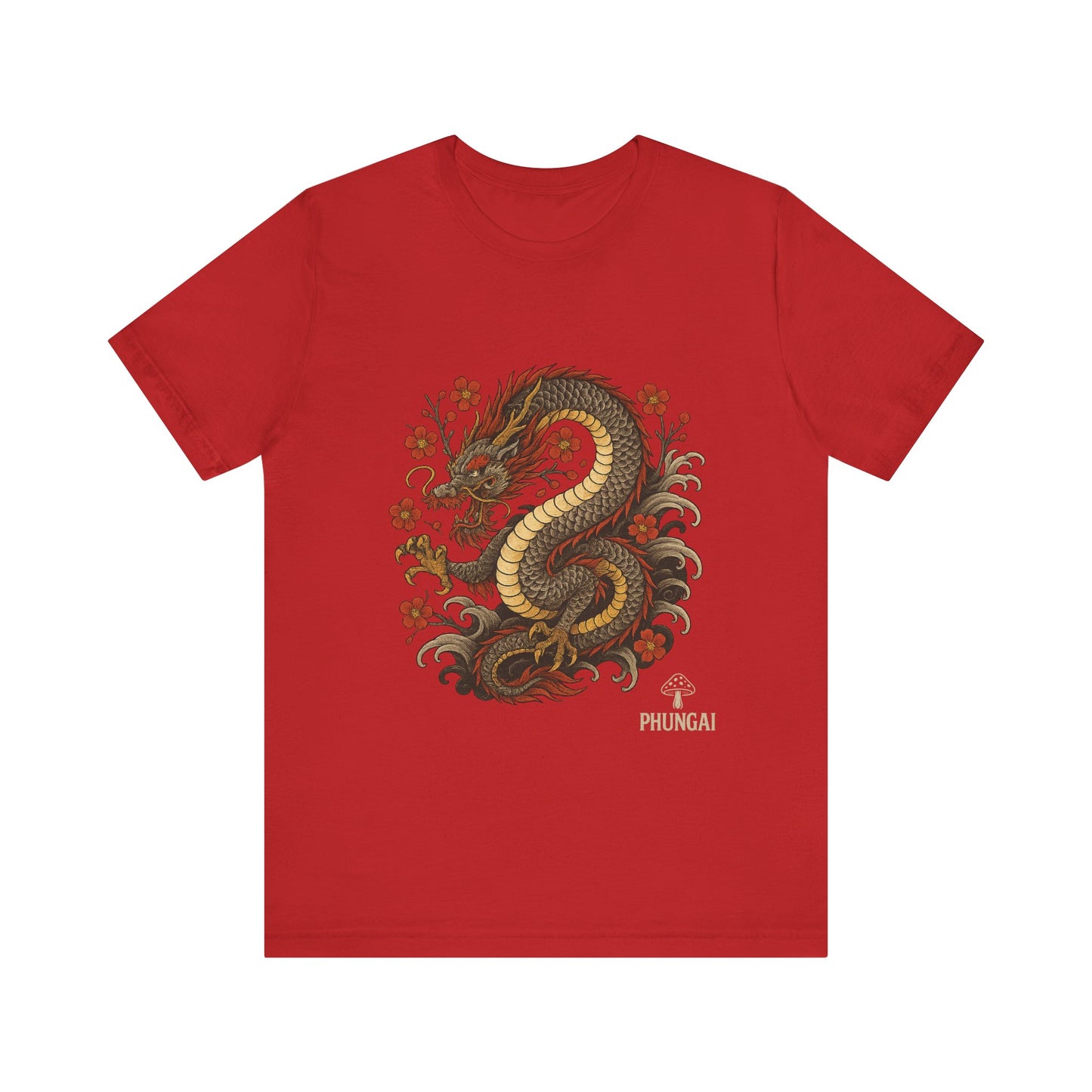 Dragon Art Unisex Tee | Casual Streetwear, Nature Lover Gift, Eco-Friendly Apparel, Festival Wear, Anime Merchandise