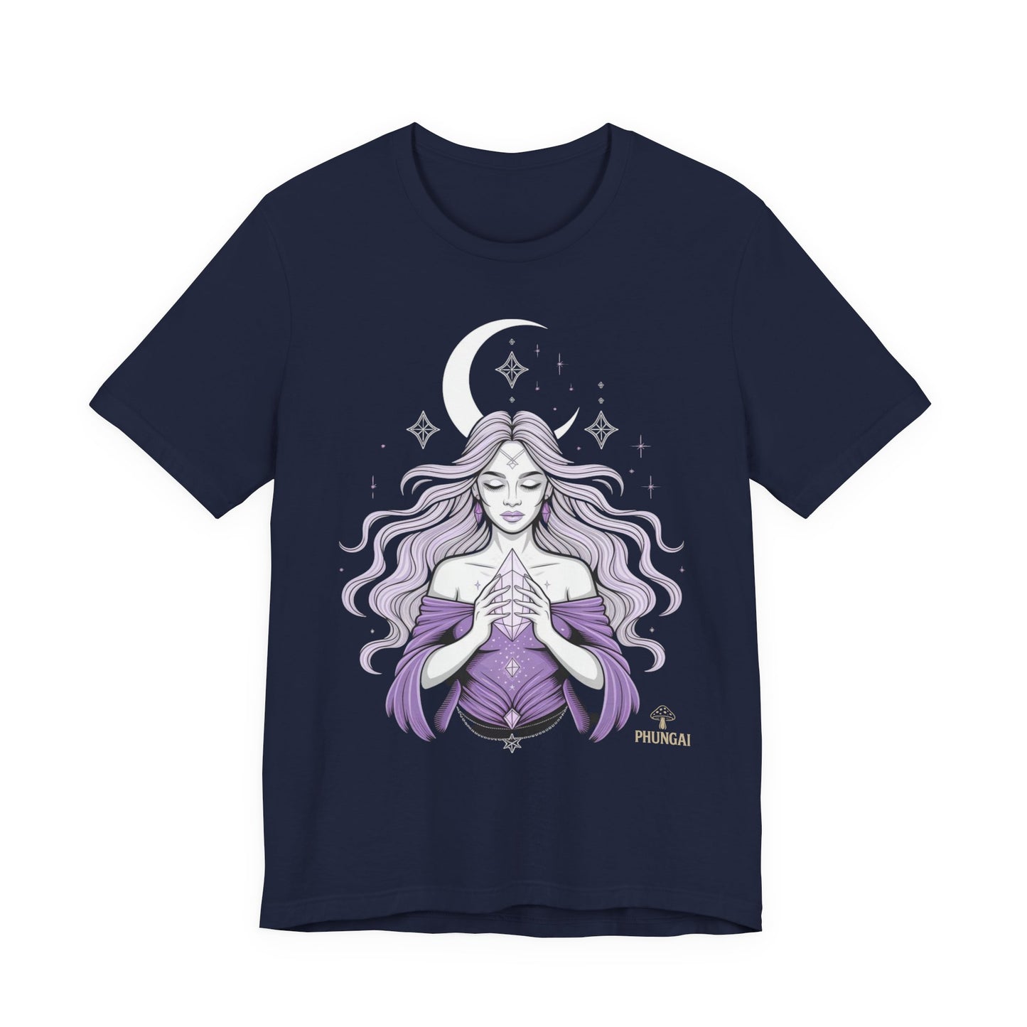 Mystic Violet Oracle Tee — Spiritual Meditation T-Shirt
