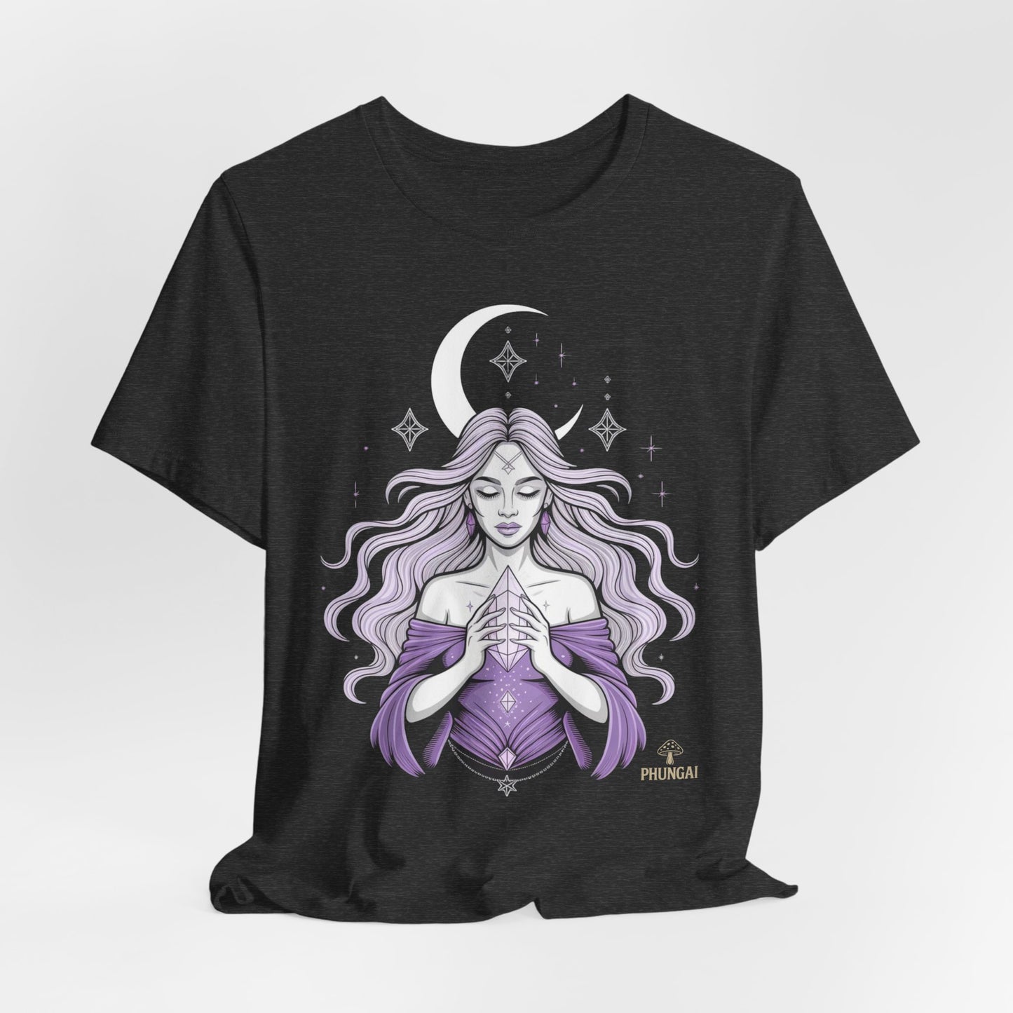 Mystic Violet Oracle Tee — Spiritual Meditation T-Shirt