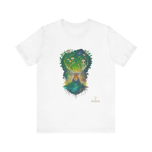 Nature's Spirit Unisex Tee, Eco-Friendly T-Shirt, Forest Animal Tee, Bohemian Shirt, Gift for Nature Lovers, Summer Wear, Wildlife Art