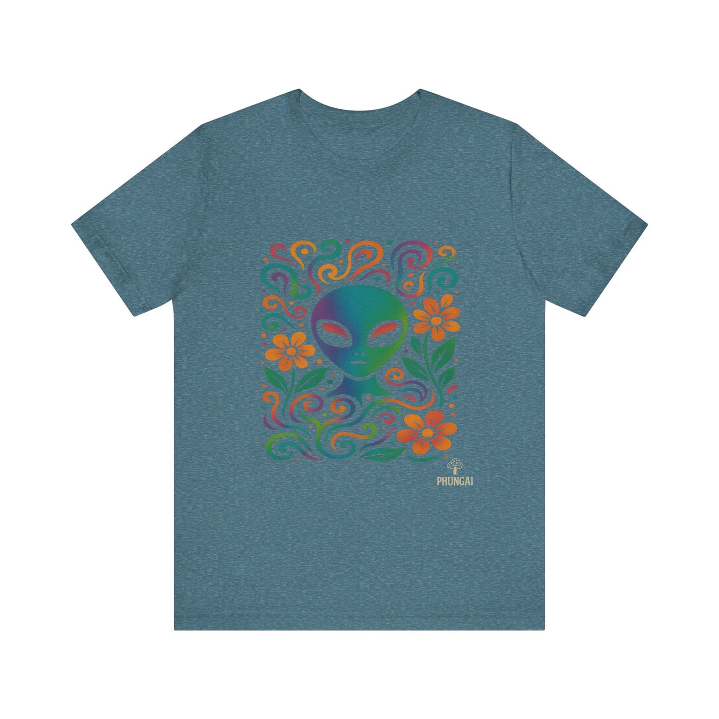 Alien Floral Short Sleeve Tee | Fun Graphic T-Shirt for Unisex | Perfect for Festivals, Vacations, and Everyday Wear | Gift for UFO [...]