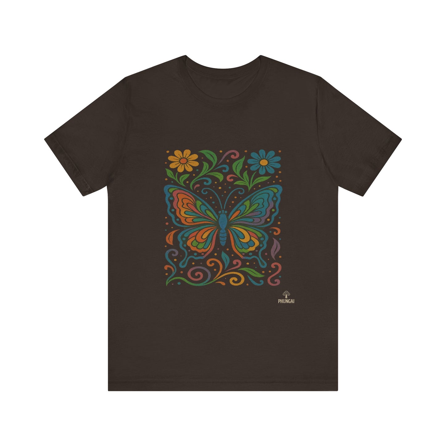 Butterfly Floral Unisex Tee: Vibrant Nature-Inspired T-Shirt for Nature Lovers, Gift for Birthdays, Mother's Day, Eco-Friendly Apparel