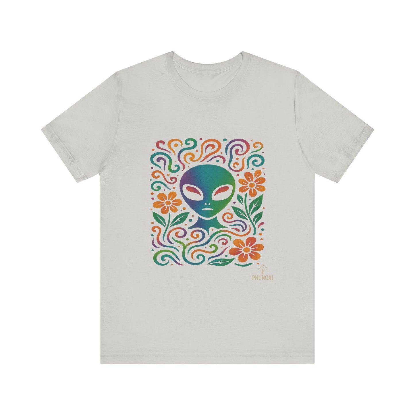 Alien Floral Short Sleeve Tee | Fun Graphic T-Shirt for Unisex | Perfect for Festivals, Vacations, and Everyday Wear | Gift for UFO [...]