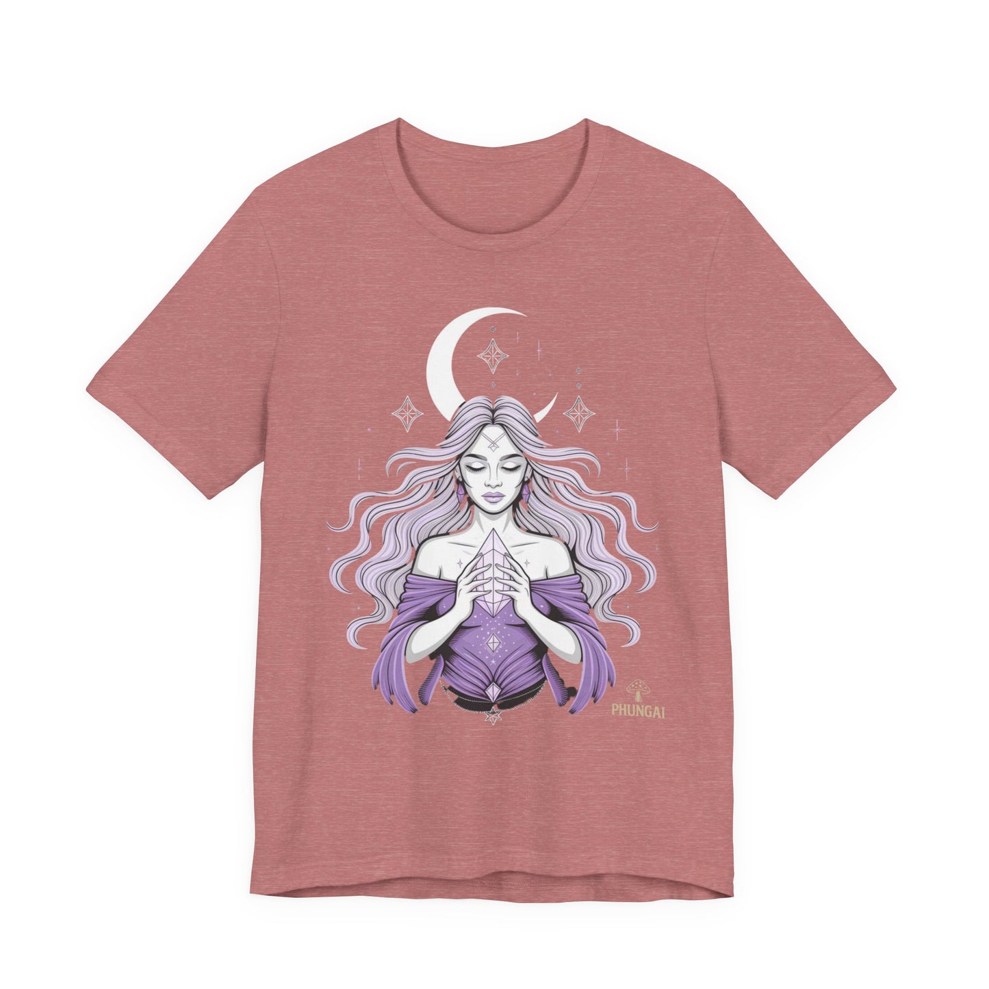 Mystic Violet Oracle Tee — Spiritual Meditation T-Shirt