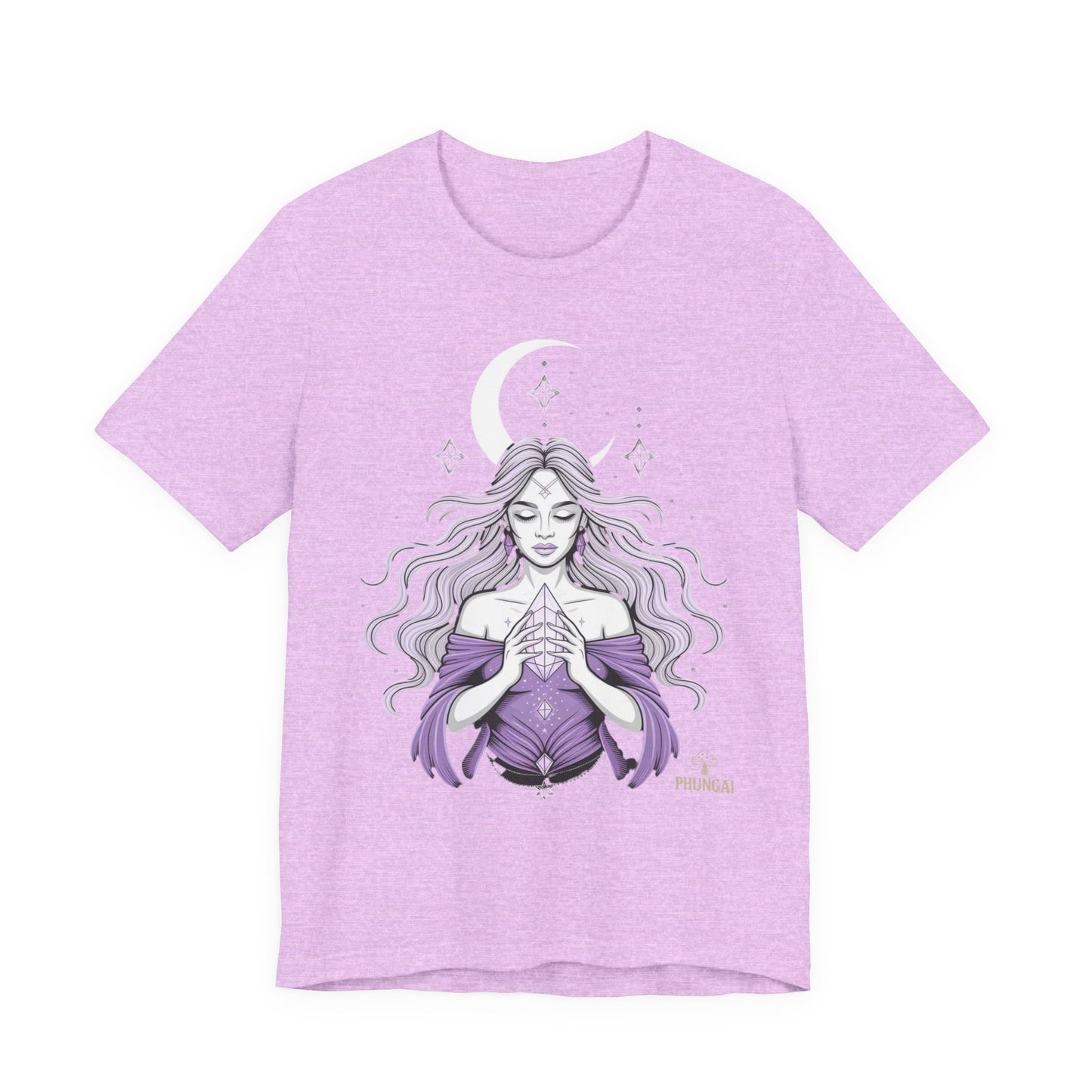 Mystic Violet Oracle Tee — Spiritual Meditation T-Shirt