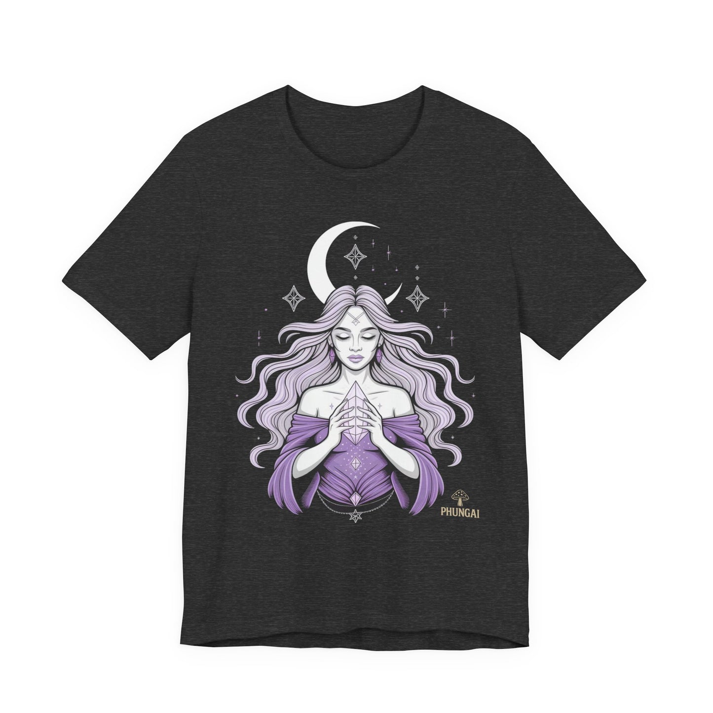 Mystic Violet Oracle Tee — Spiritual Meditation T-Shirt