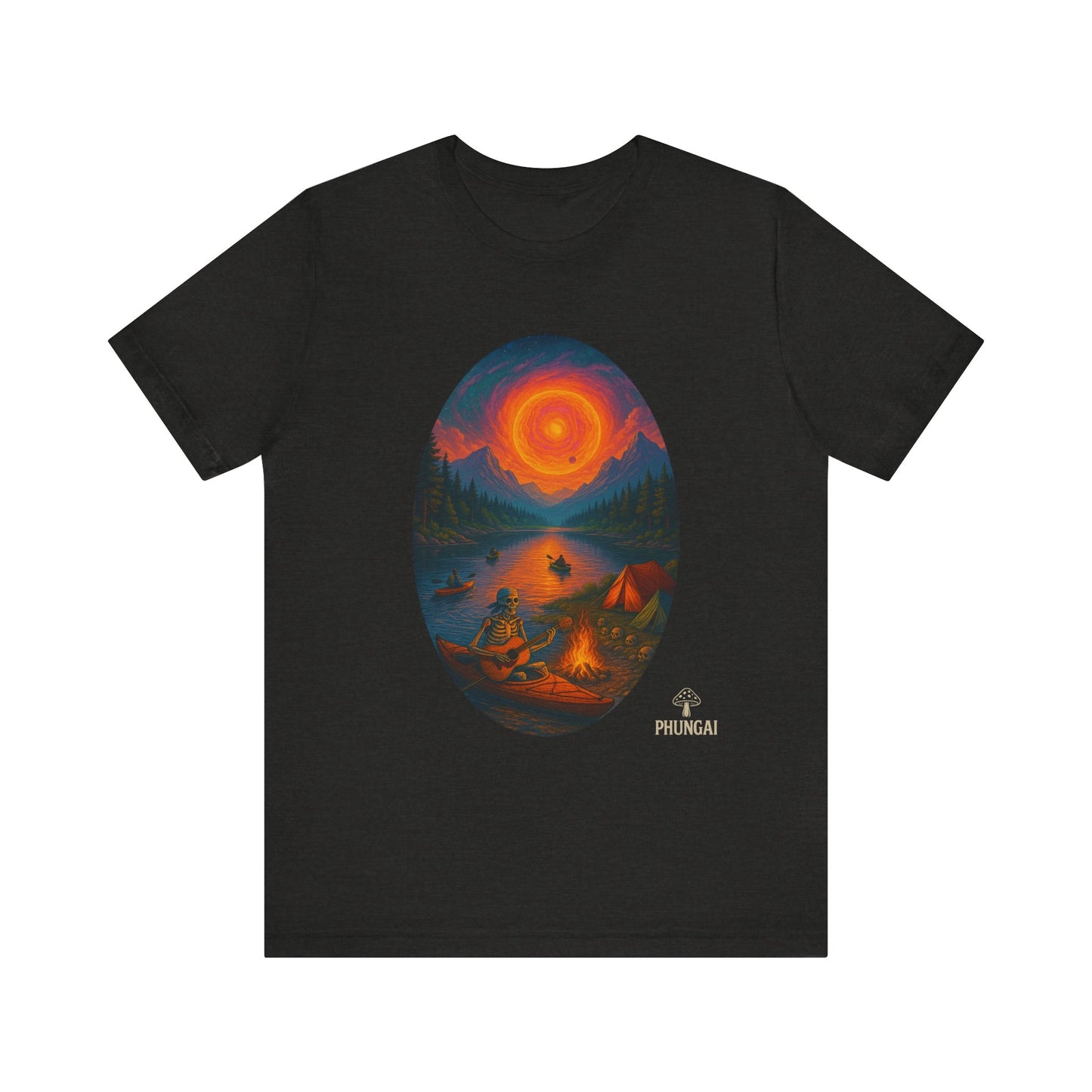 Sunset Adventure Unisex Jersey Tee | Camping Shirt, Outdoor Apparel, Nature Lover Gift, Festival Wear, Summer Top